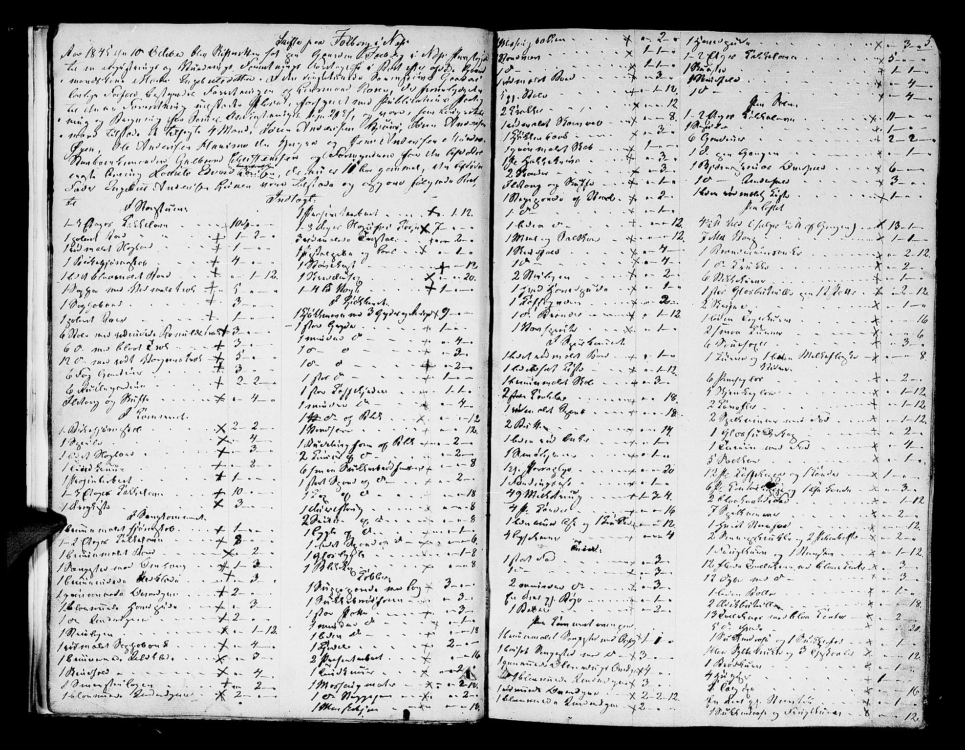 Nes tingrett, AV/SAO-A-10548/H/Hb/L0001: Registrerings- og forhandlingsprotokoll "M", 1845-1876, p. 4b-5a