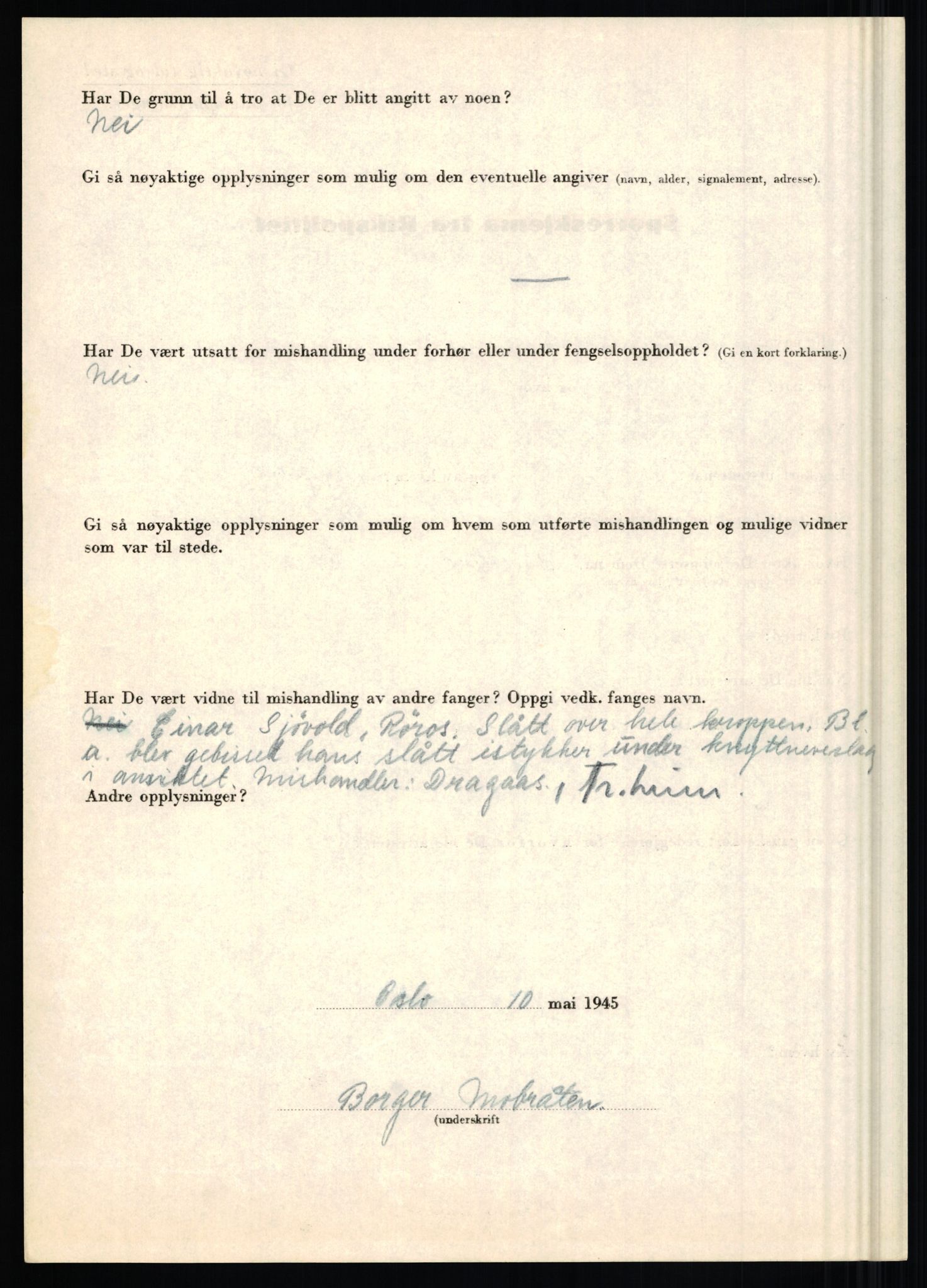 Rikspolitisjefen, AV/RA-S-1560/L/L0011: Lucassen, Oscar Fredrik - Moen, Olav, 1940-1945, p. 1073