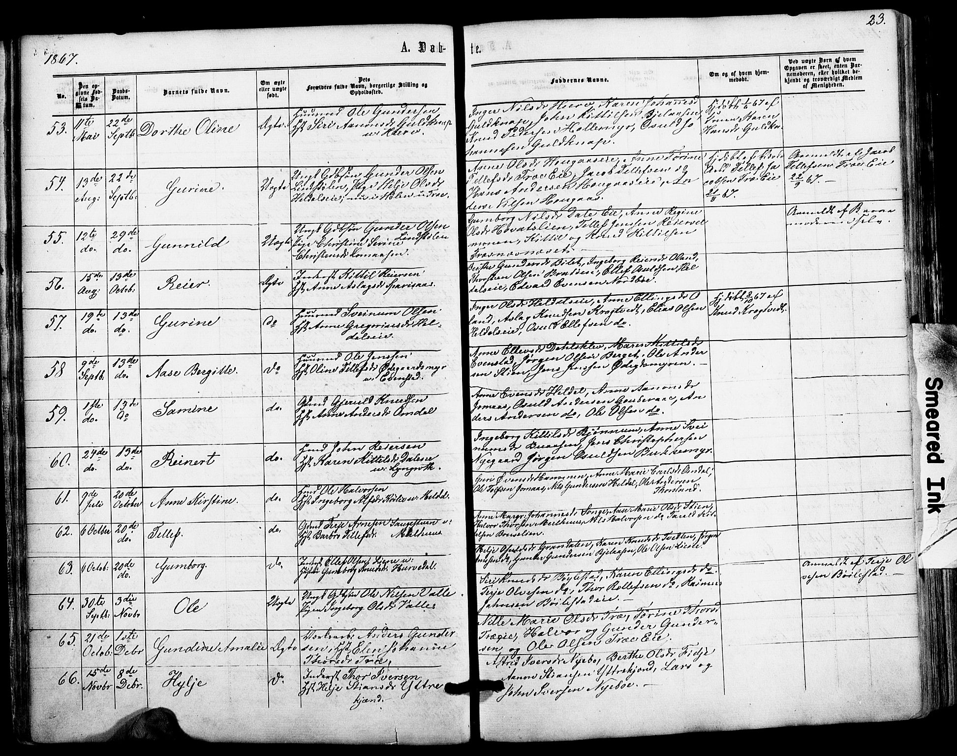 Froland sokneprestkontor, AV/SAK-1111-0013/F/Fa/L0003: Parish register (official) no. A 3, 1864-1881, p. 23