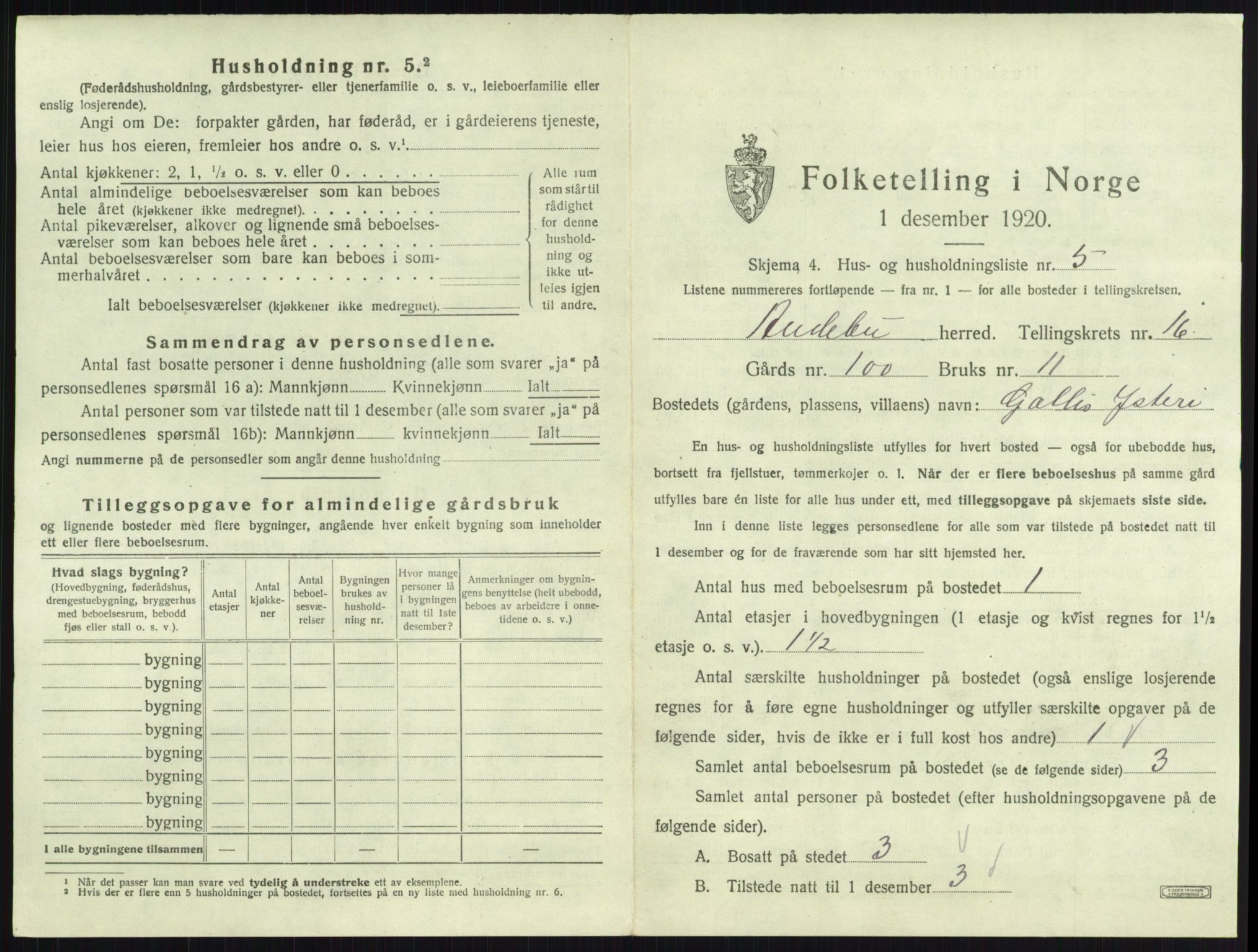 SAKO, 1920 census for Andebu, 1920, p. 880