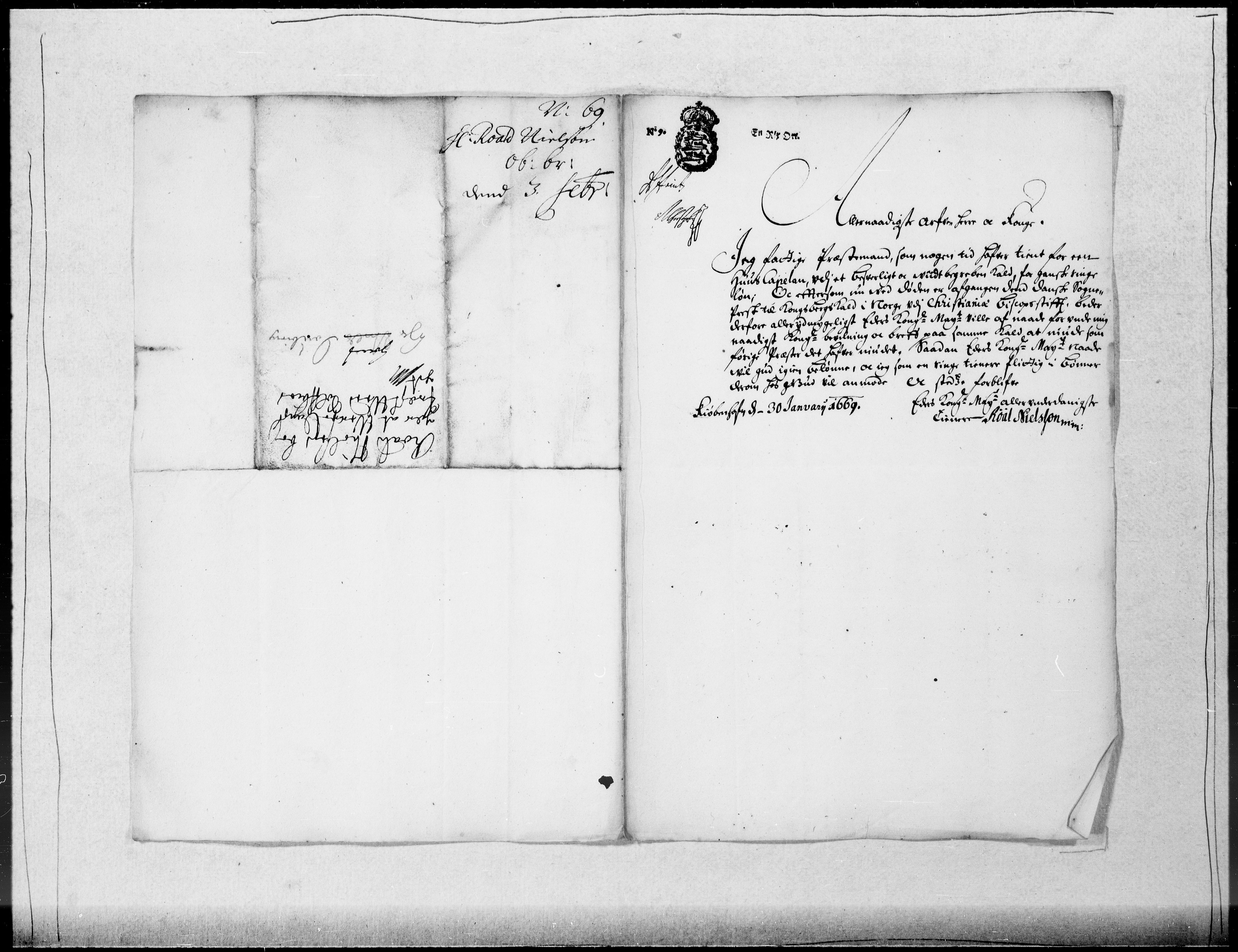 Danske Kanselli 1572-1799, RA/EA-3023/F/Fc/Fcc/Fcca/L0027: Norske innlegg 1572-1799, 1667-1669, p. 353