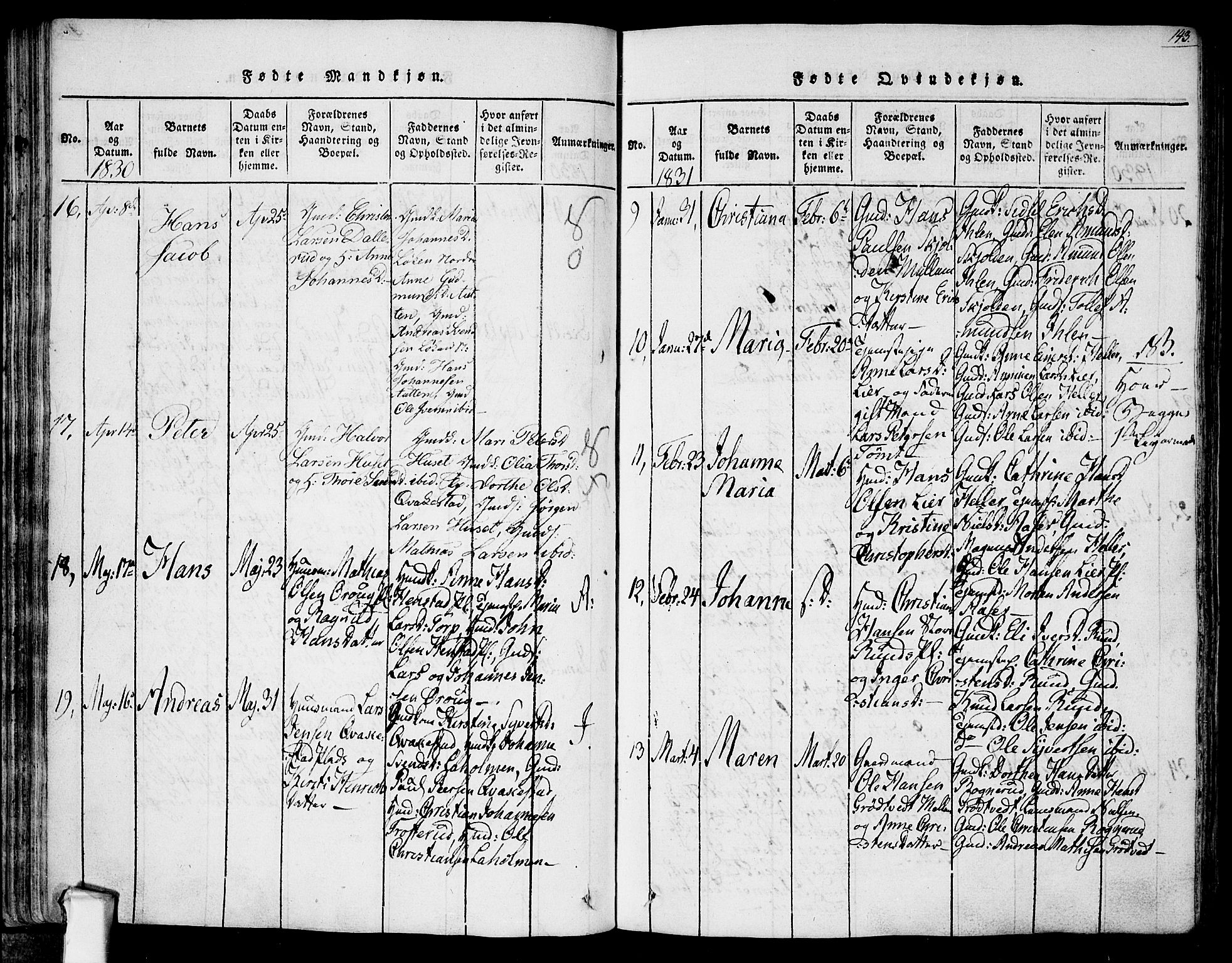 Askim prestekontor Kirkebøker, SAO/A-10900/F/Fa/L0004: Parish register (official) no. 4, 1817-1846, p. 142-143