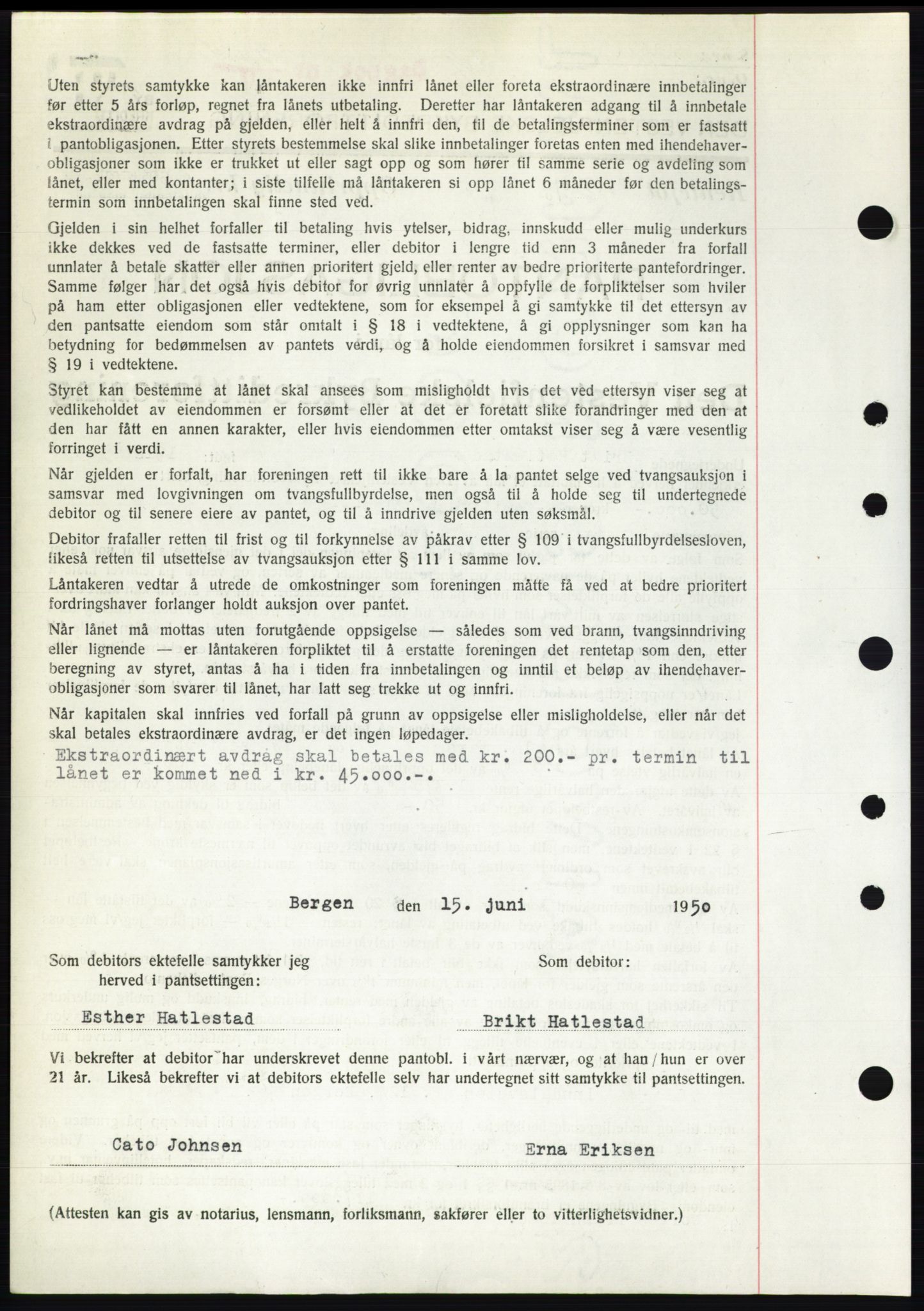 Byfogd og Byskriver i Bergen, AV/SAB-A-3401/03/03Bd/L0003: Mortgage book no. B29-39, 1947-1950, Diary no: : 5477/1950