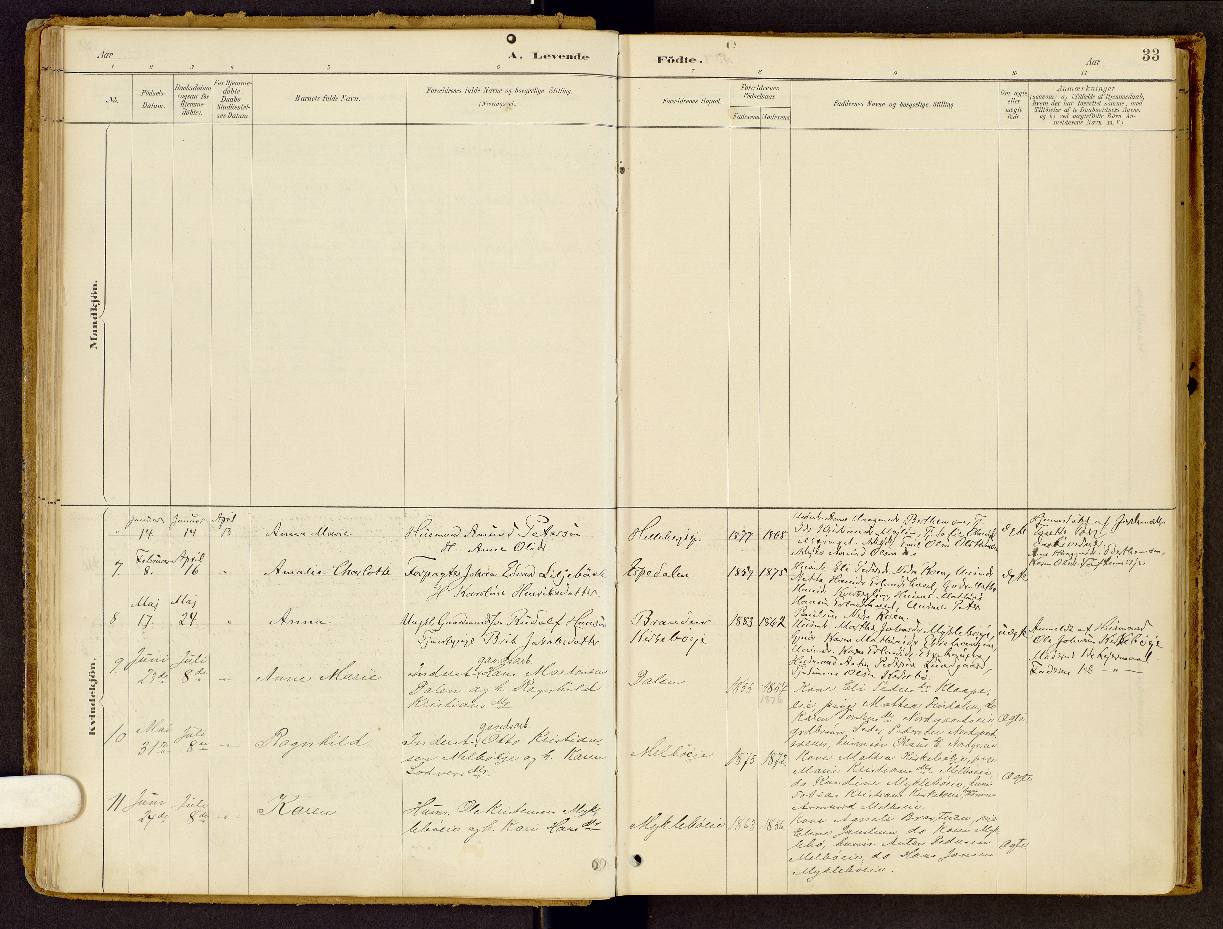 Vestre Gausdal prestekontor, SAH/PREST-094/H/Ha/Haa/L0002: Parish register (official) no. 2, 1887-1918, p. 33
