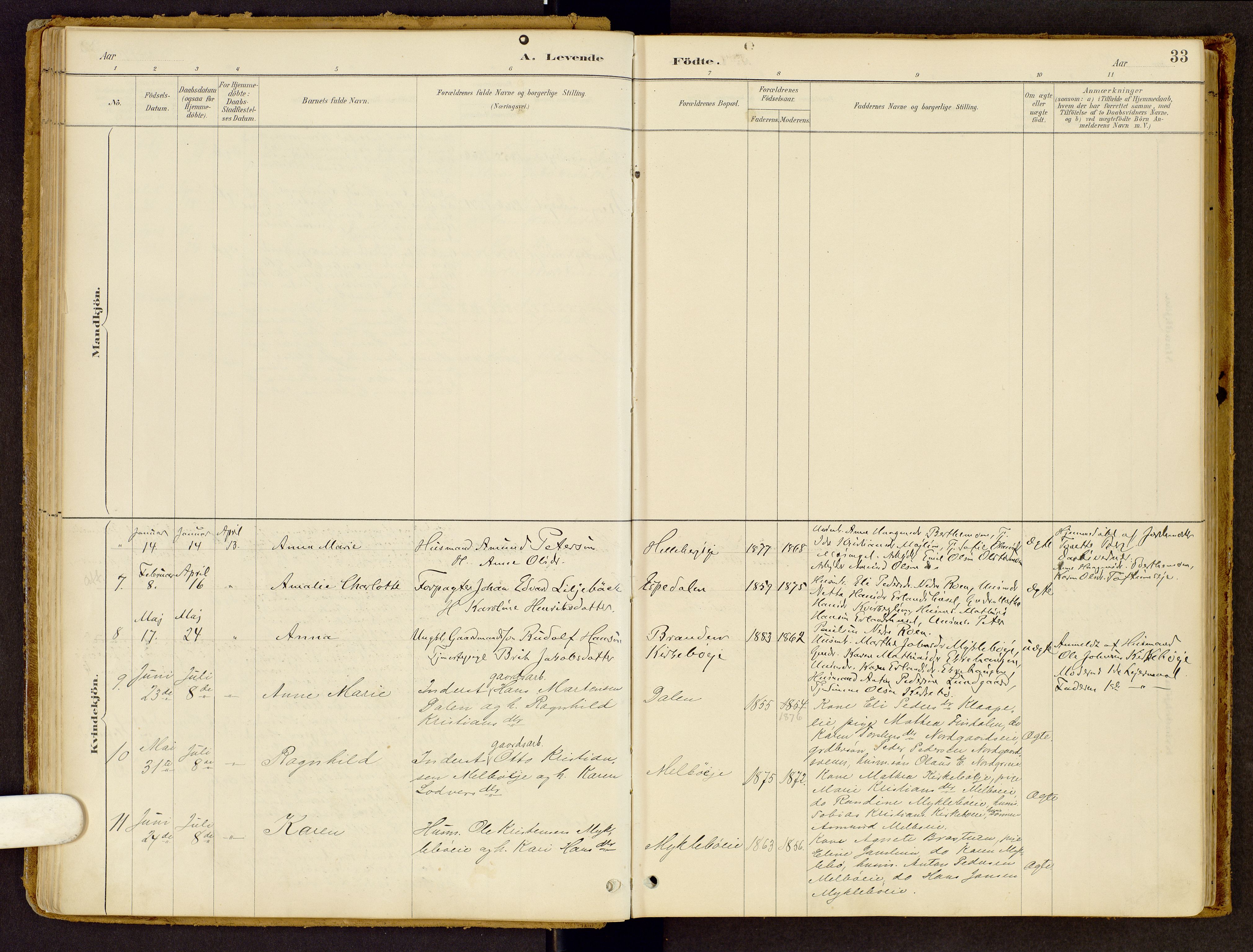 Vestre Gausdal prestekontor, AV/SAH-PREST-094/H/Ha/Haa/L0002: Parish register (official) no. 2, 1887-1918, p. 33