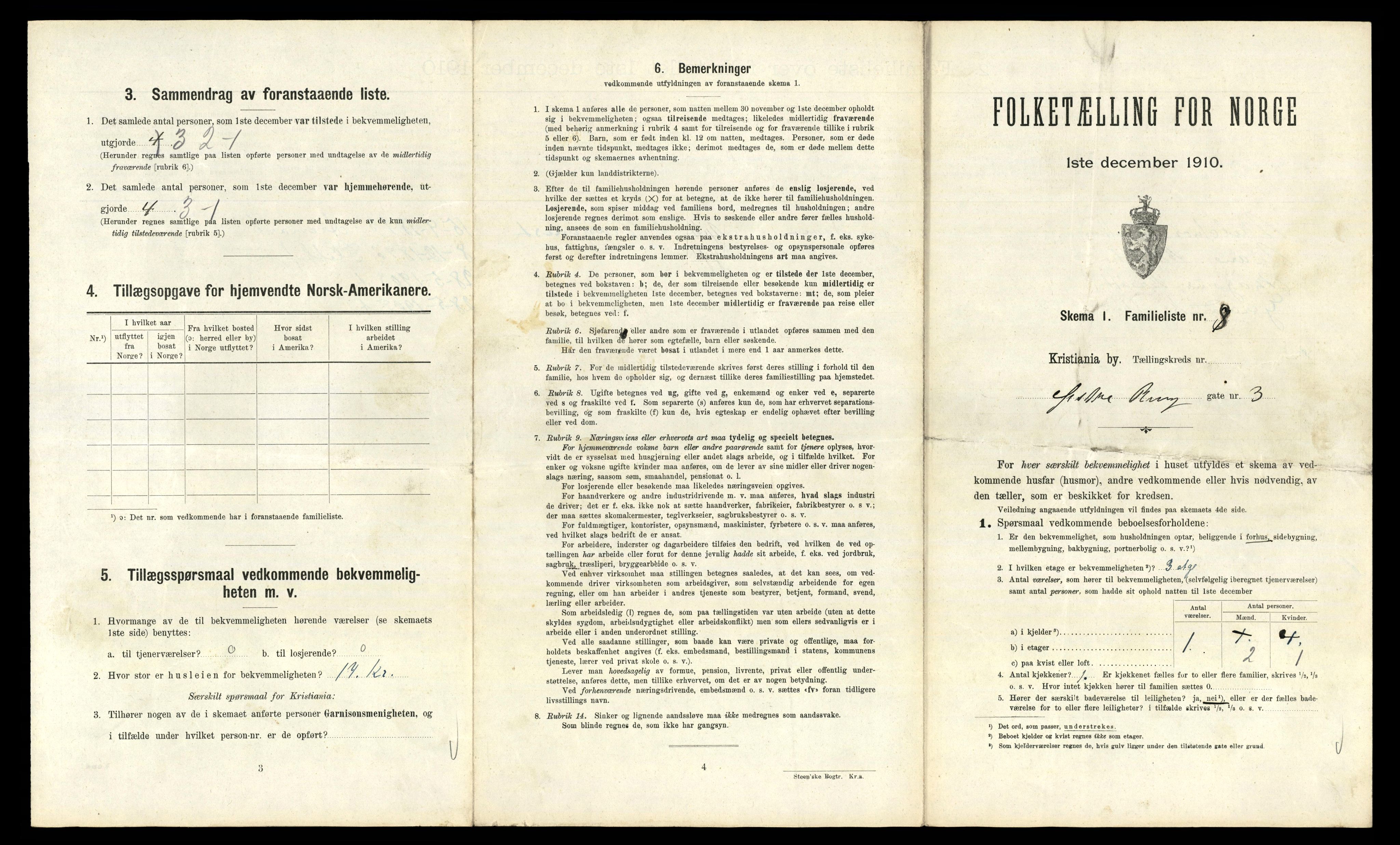 RA, 1910 census for Kristiania, 1910, p. 124895