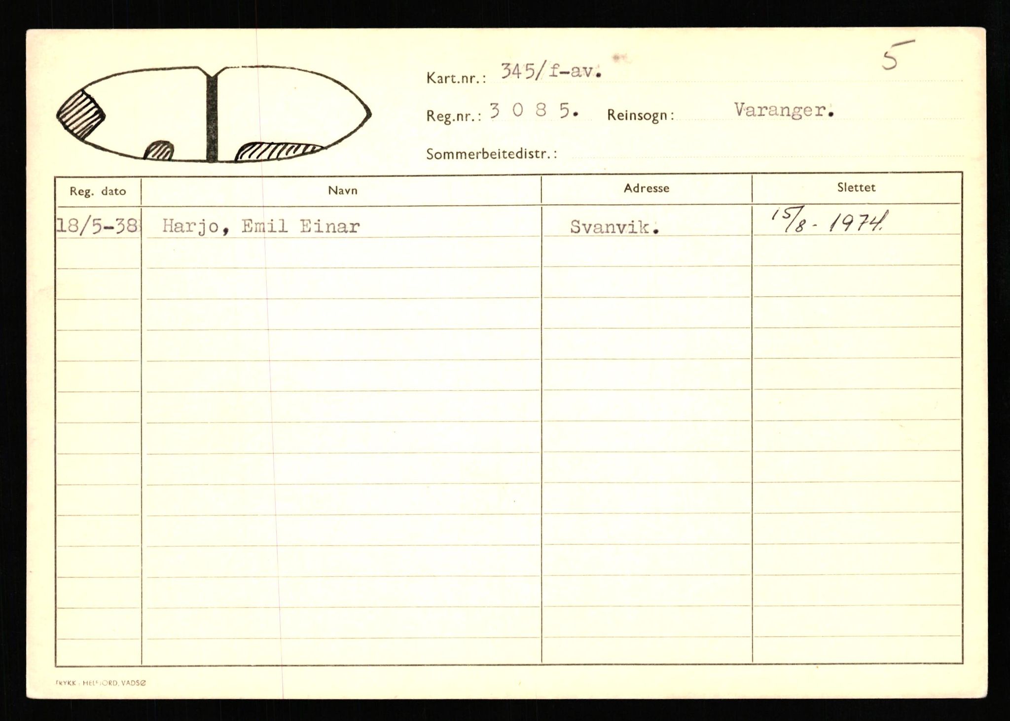 Lappefogden i Finnmark/Reindriftsforvaltningen Øst-Finnmark, AV/SATØ-S-1461/G/Ge/Gea/L0007: Slettede reinmerker: Karasjok, Kautokeino, Polmak og Varanger, 1934-1992, p. 273