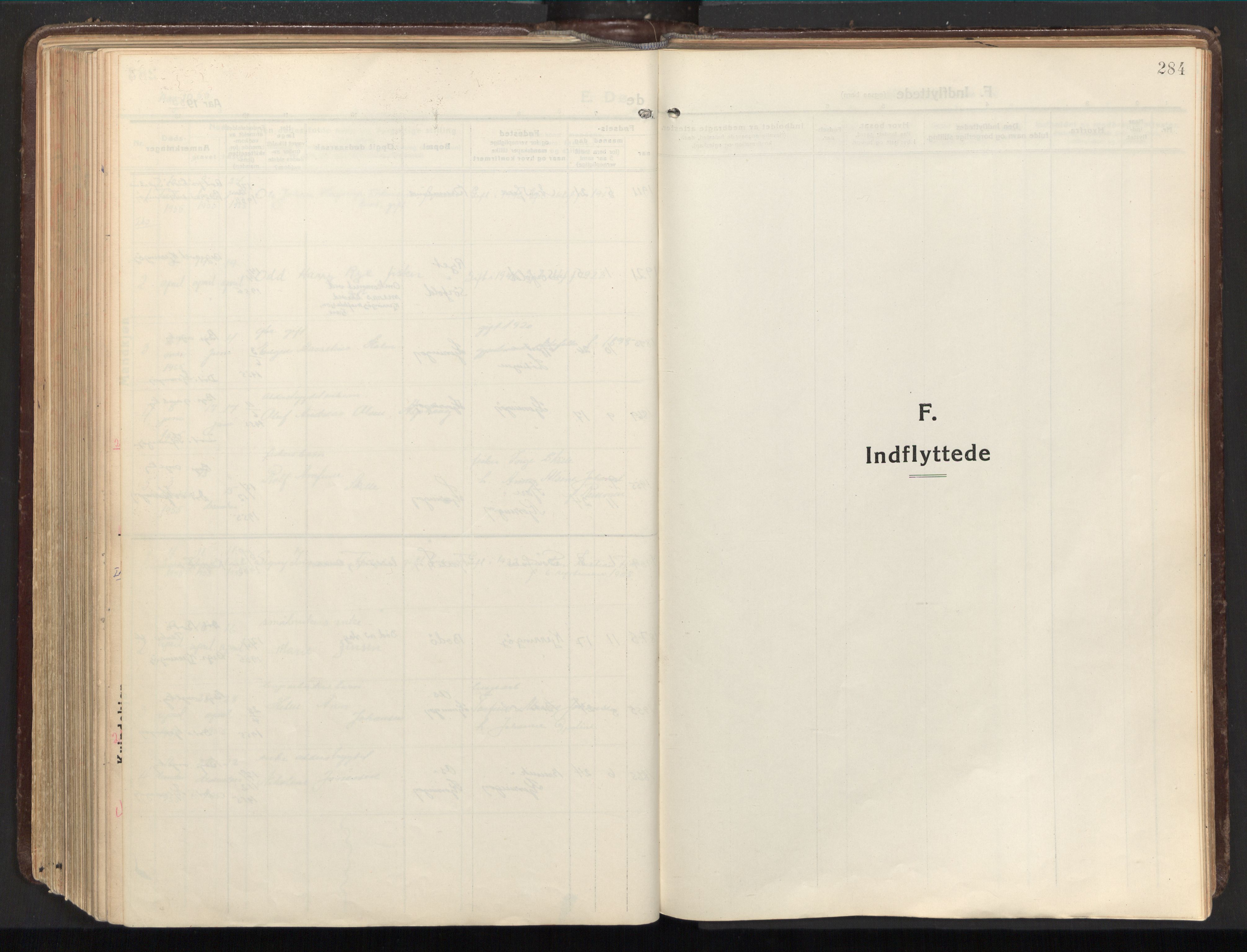 Ministerialprotokoller, klokkerbøker og fødselsregistre - Nordland, SAT/A-1459/803/L0073: Parish register (official) no. 803A03, 1920-1955, p. 284
