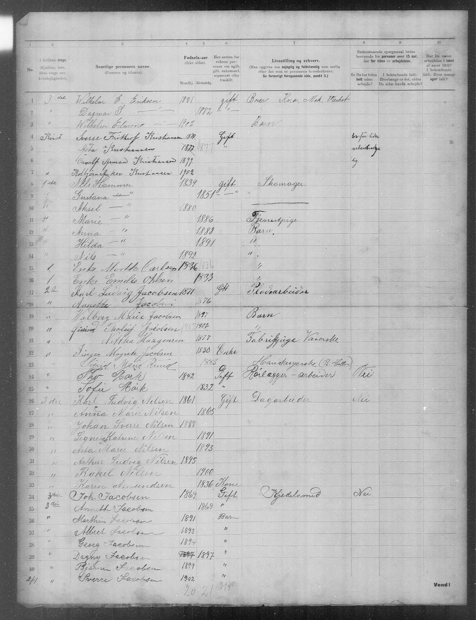 OBA, Municipal Census 1902 for Kristiania, 1902, p. 23791