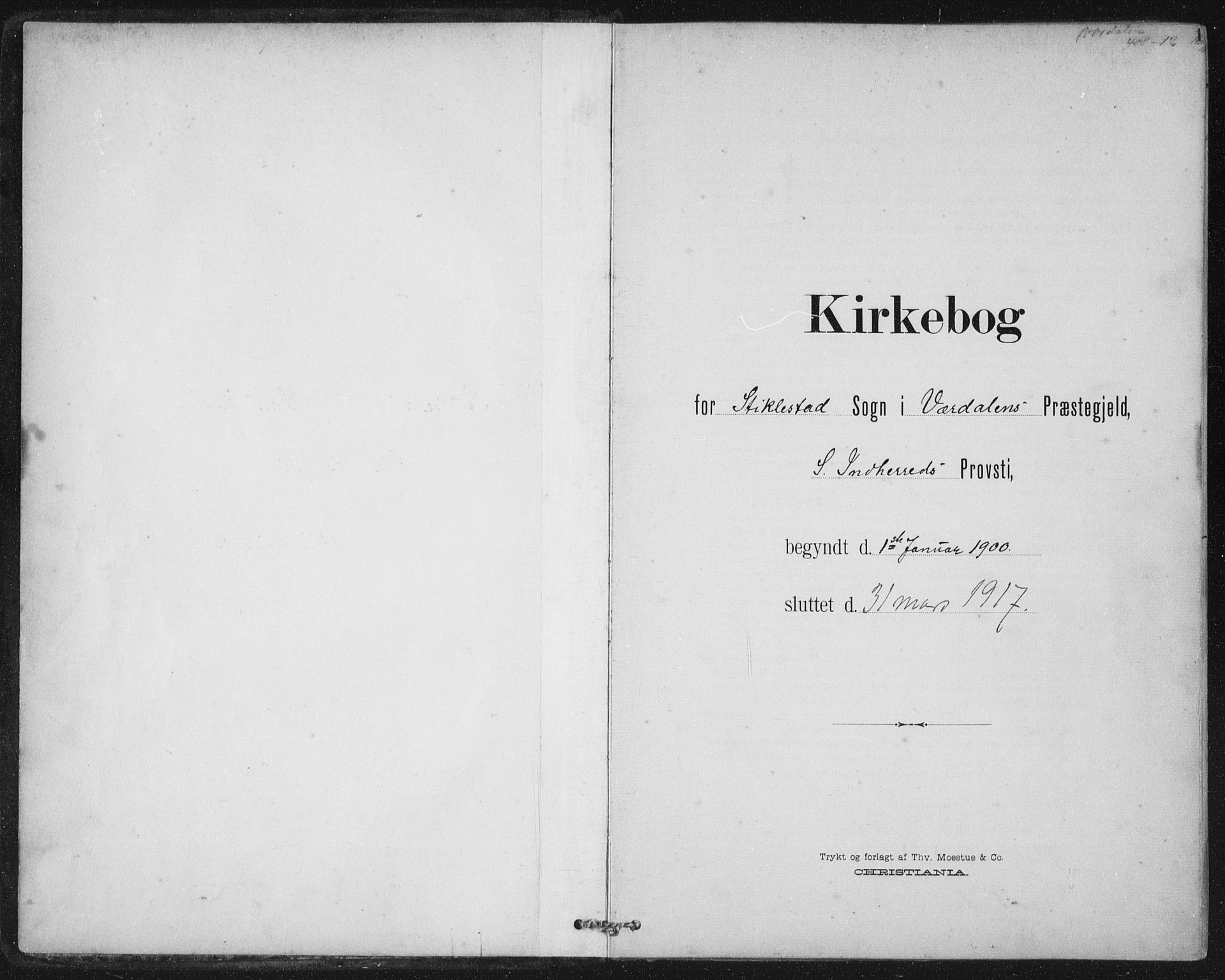 Ministerialprotokoller, klokkerbøker og fødselsregistre - Nord-Trøndelag, SAT/A-1458/723/L0246: Parish register (official) no. 723A15, 1900-1917, p. 1