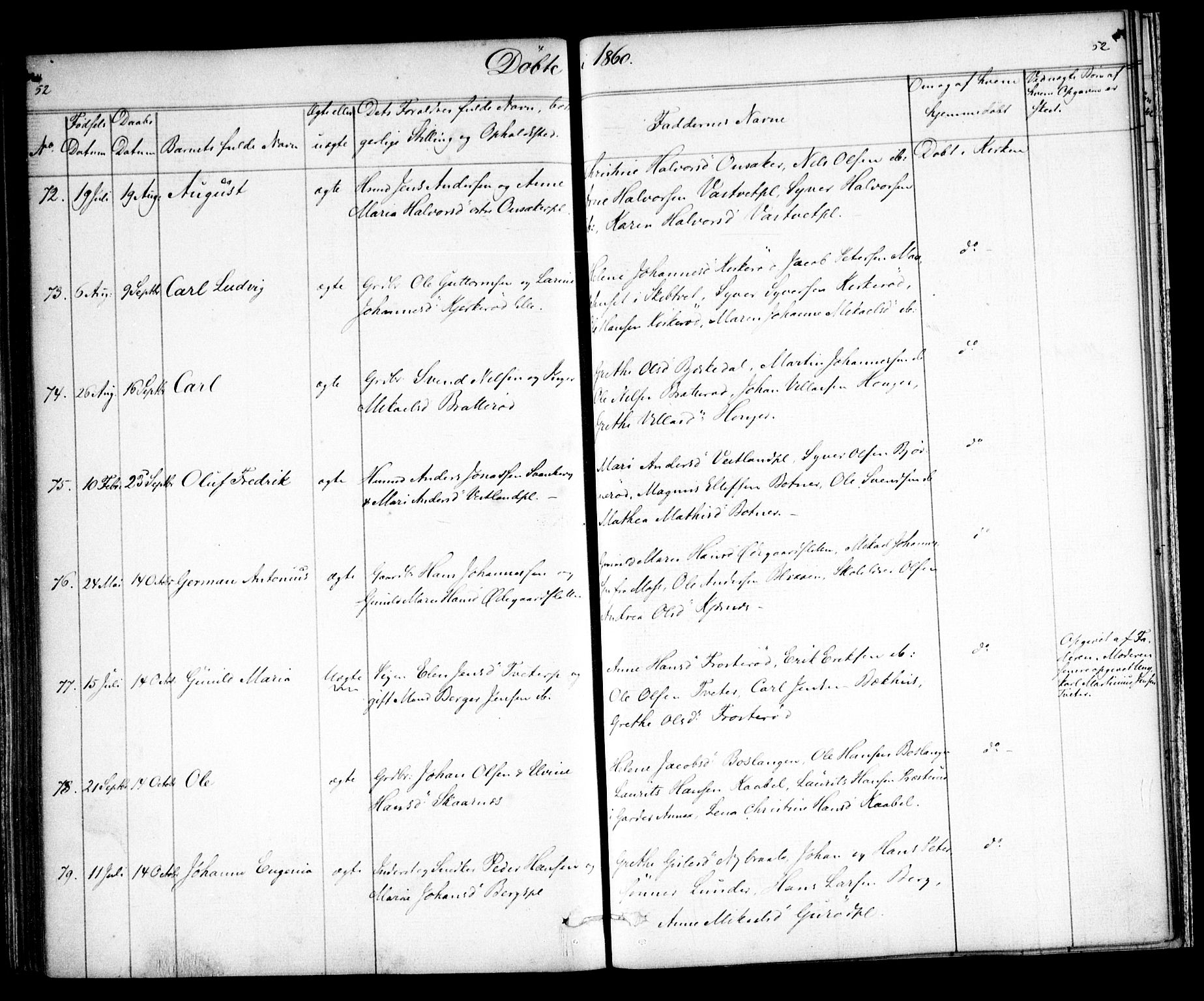Våler prestekontor Kirkebøker, SAO/A-11083/F/Fa/L0007: Parish register (official) no. I 7, 1856-1861, p. 52