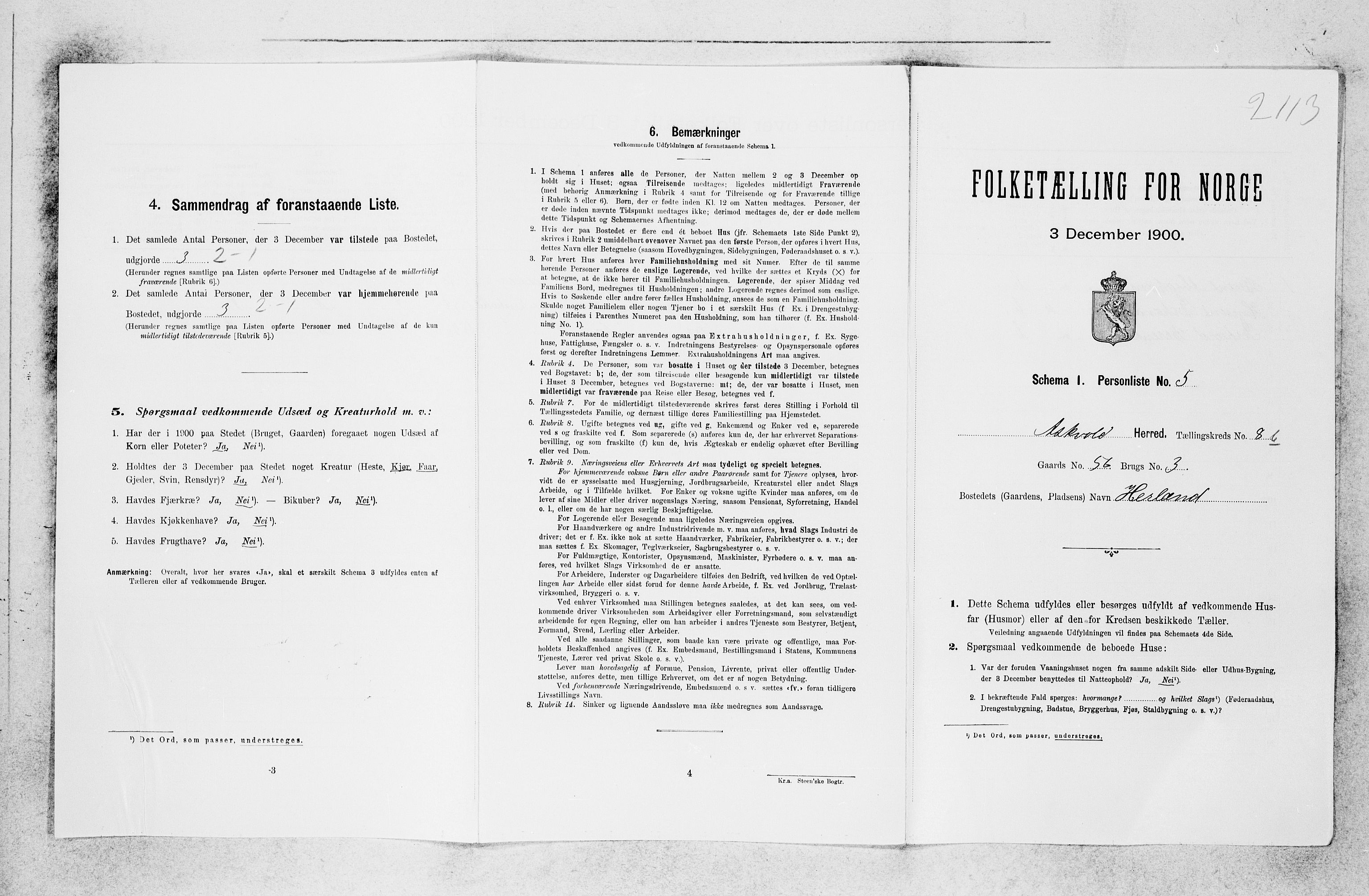 SAB, 1900 census for Askvoll, 1900, p. 754