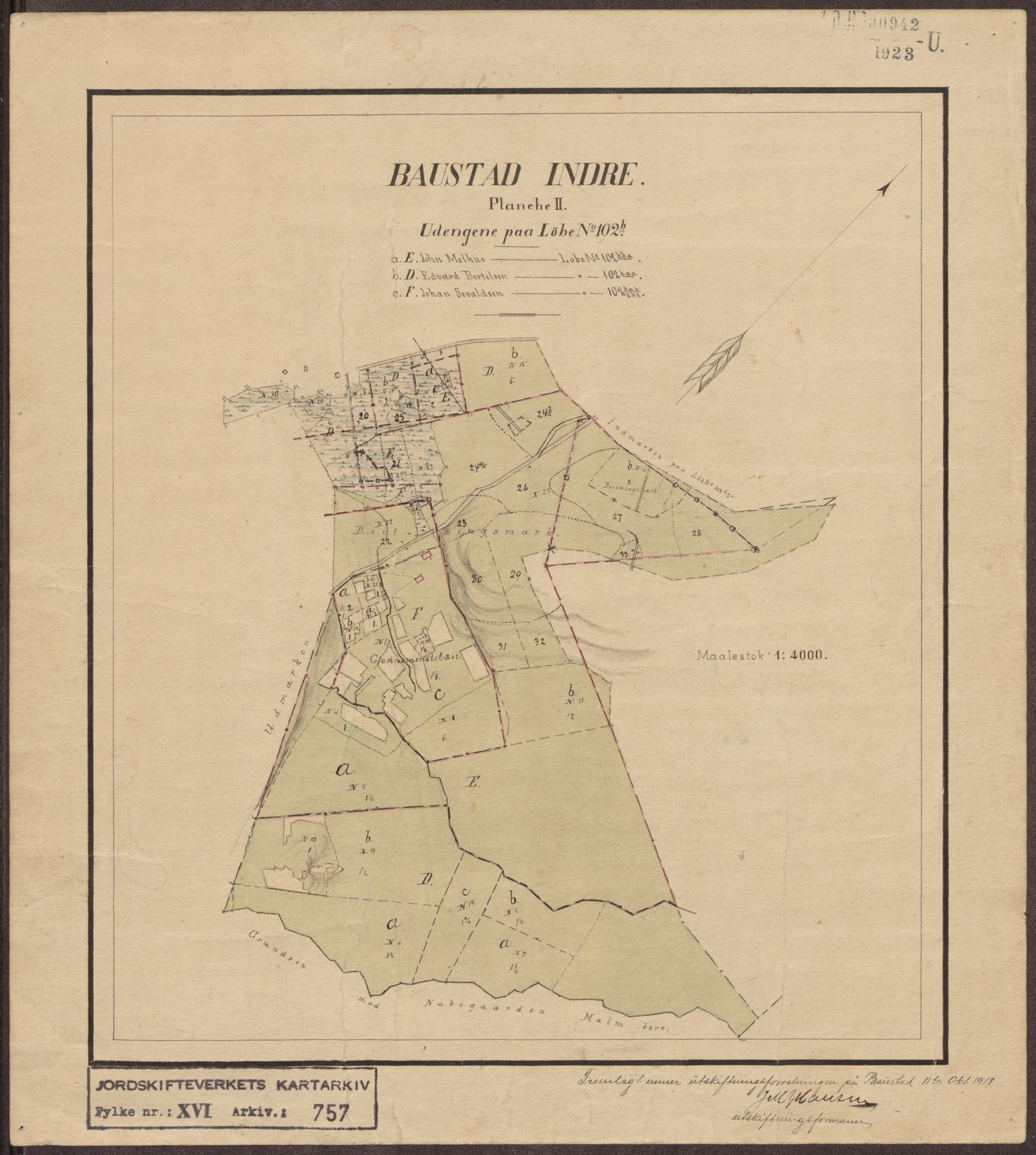 Jordskifteverkets kartarkiv, RA/S-3929/T, 1859-1988, p. 889