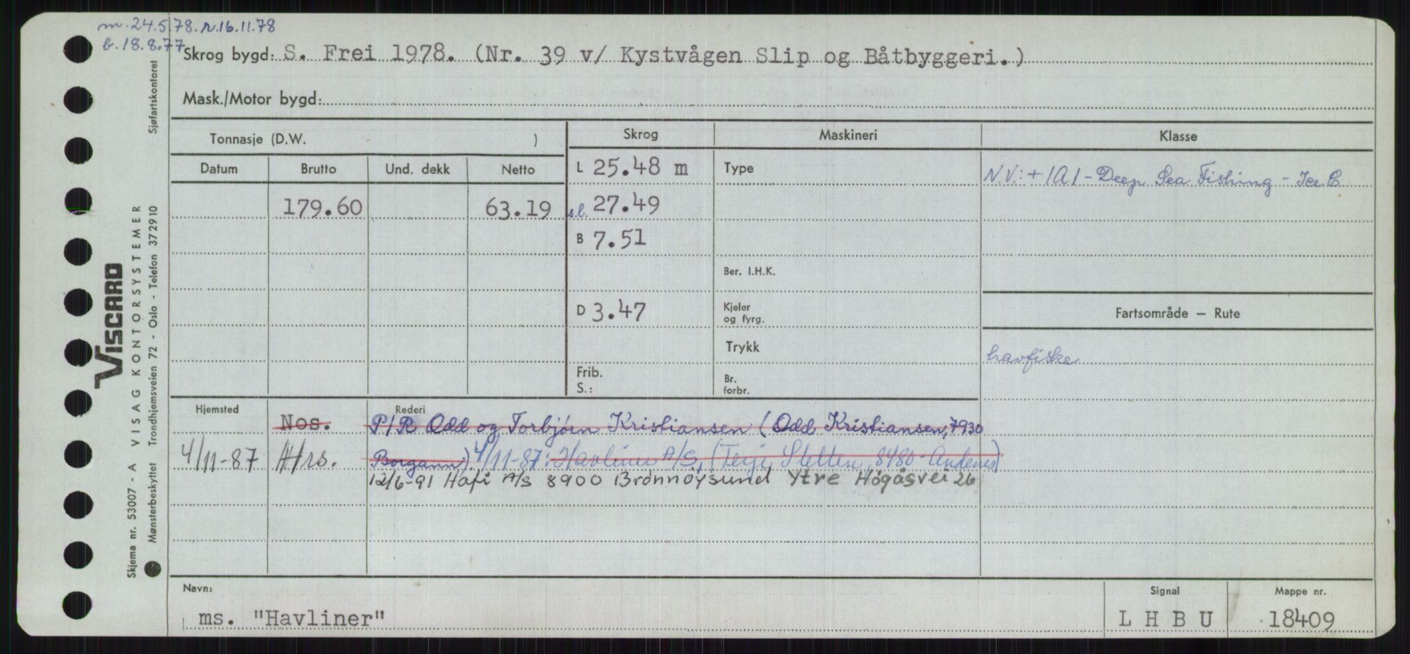 Sjøfartsdirektoratet med forløpere, Skipsmålingen, RA/S-1627/H/Ha/L0002/0002: Fartøy, Eik-Hill / Fartøy, G-Hill, p. 657