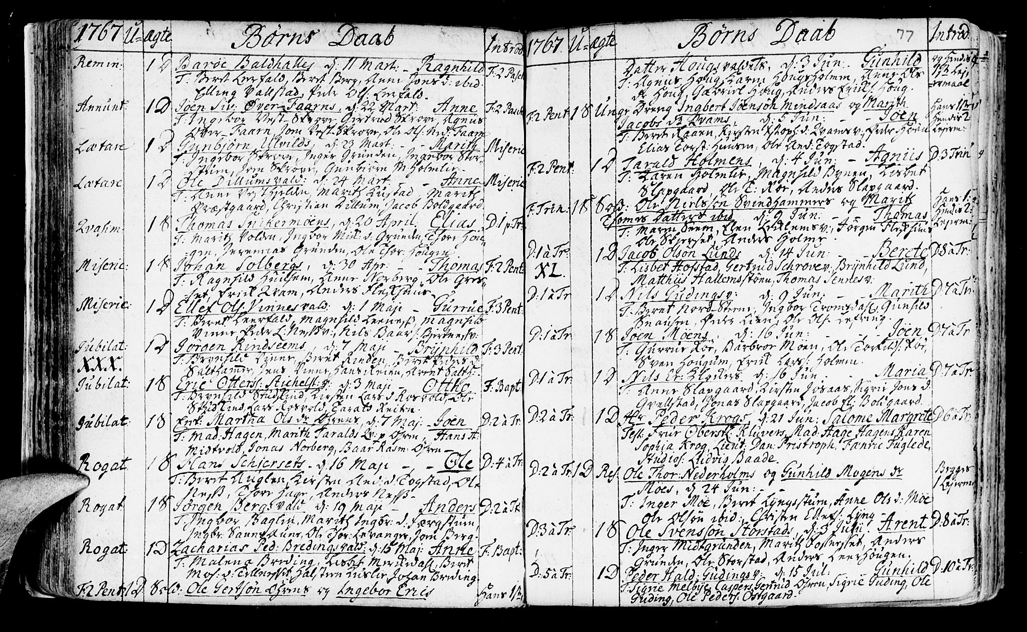 Ministerialprotokoller, klokkerbøker og fødselsregistre - Nord-Trøndelag, SAT/A-1458/723/L0231: Parish register (official) no. 723A02, 1748-1780, p. 77