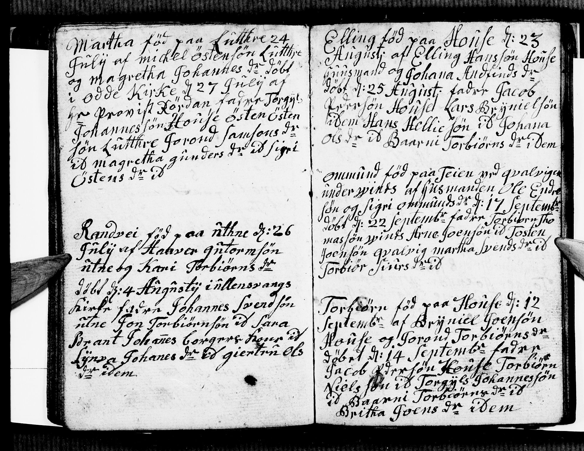 Ullensvang sokneprestembete, AV/SAB-A-78701/H/Hab: Parish register (copy) no. E 3, 1797-1800