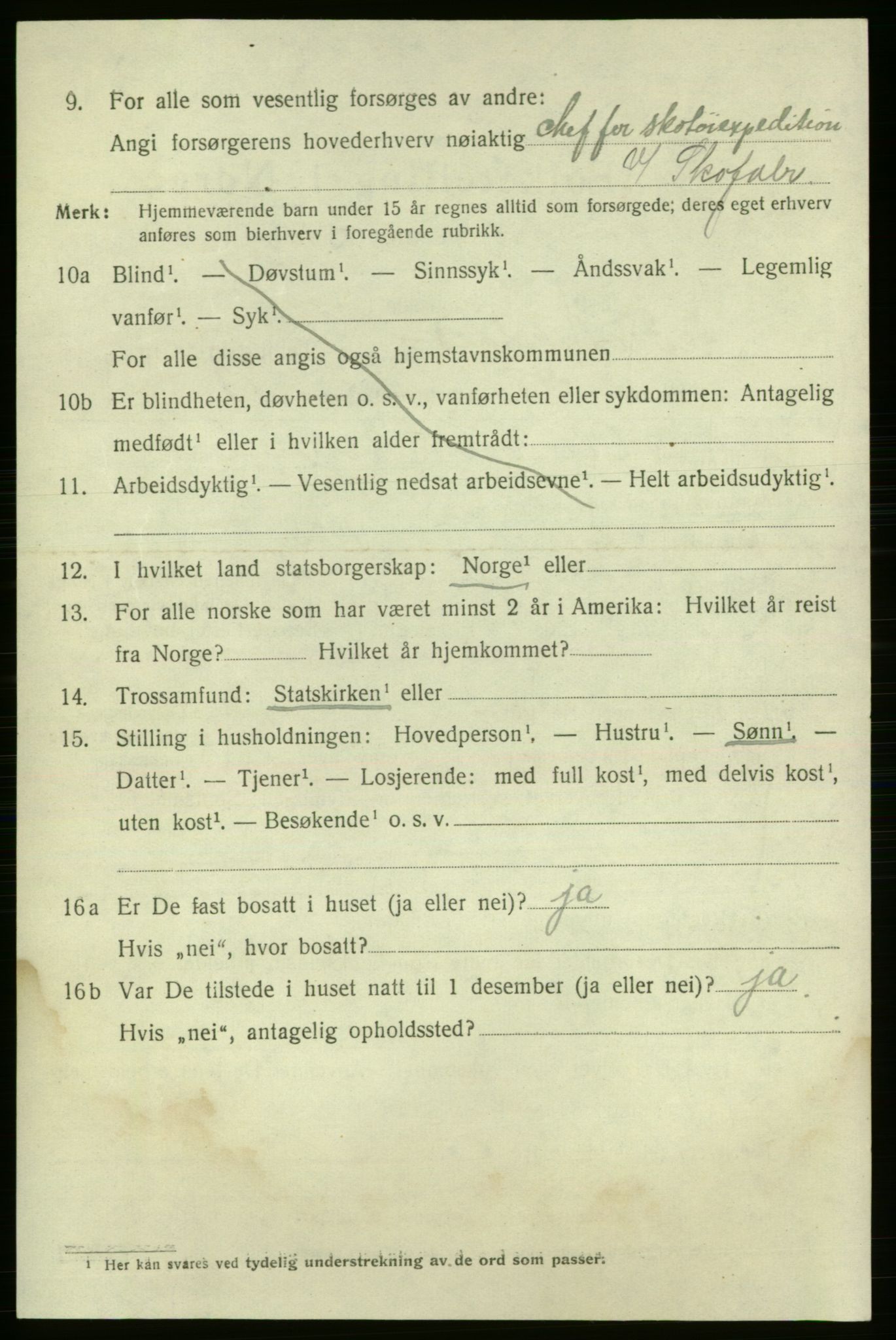 SAO, 1920 census for Fredrikshald, 1920, p. 16958