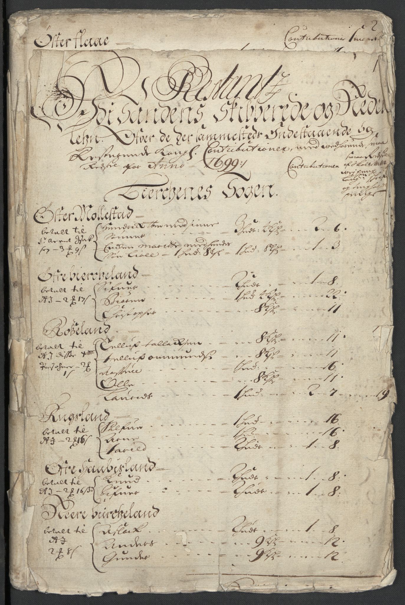 Rentekammeret inntil 1814, Reviderte regnskaper, Fogderegnskap, RA/EA-4092/R39/L2314: Fogderegnskap Nedenes, 1698-1699, p. 144