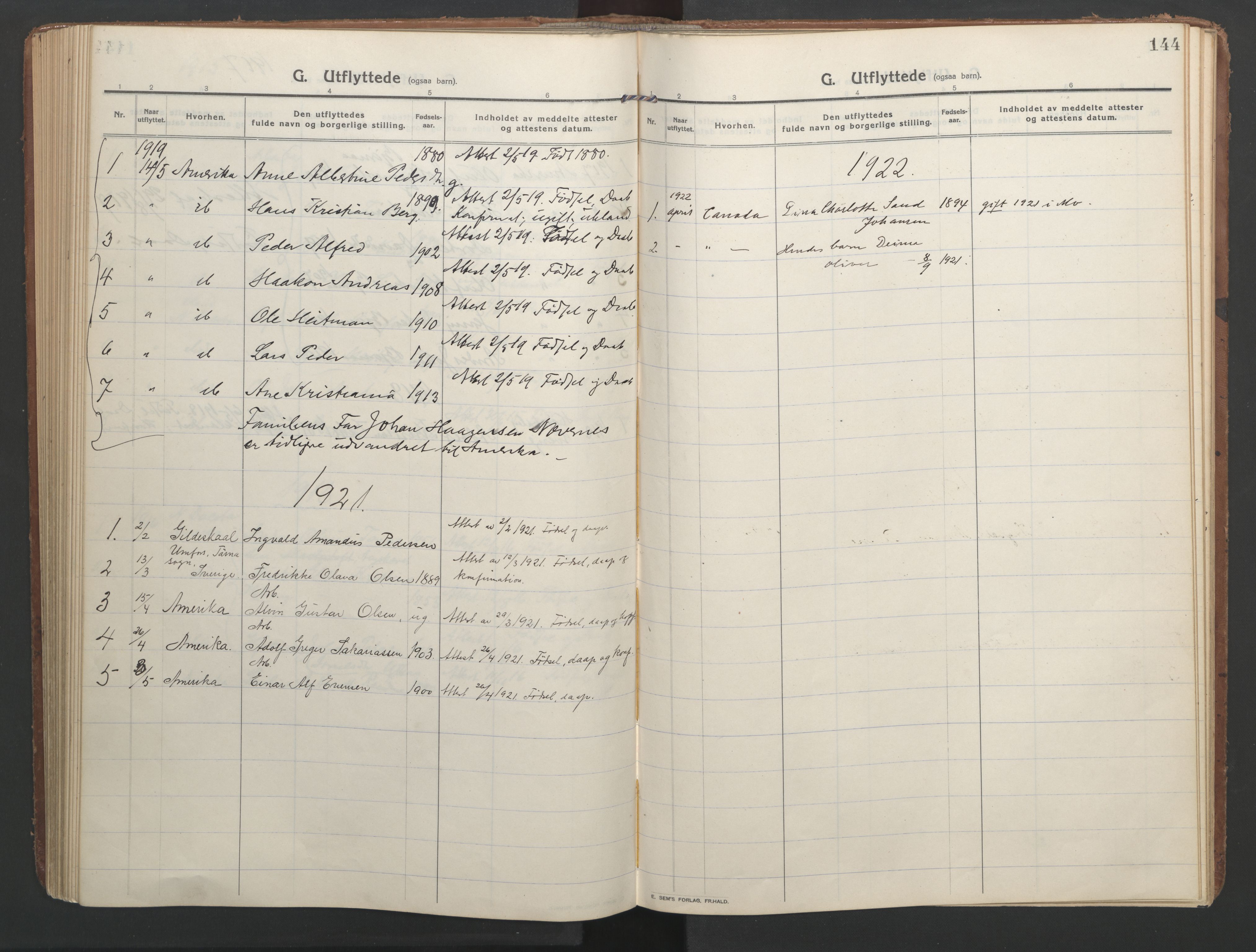 Ministerialprotokoller, klokkerbøker og fødselsregistre - Nordland, SAT/A-1459/827/L0405: Parish register (official) no. 827A17, 1912-1925, p. 144