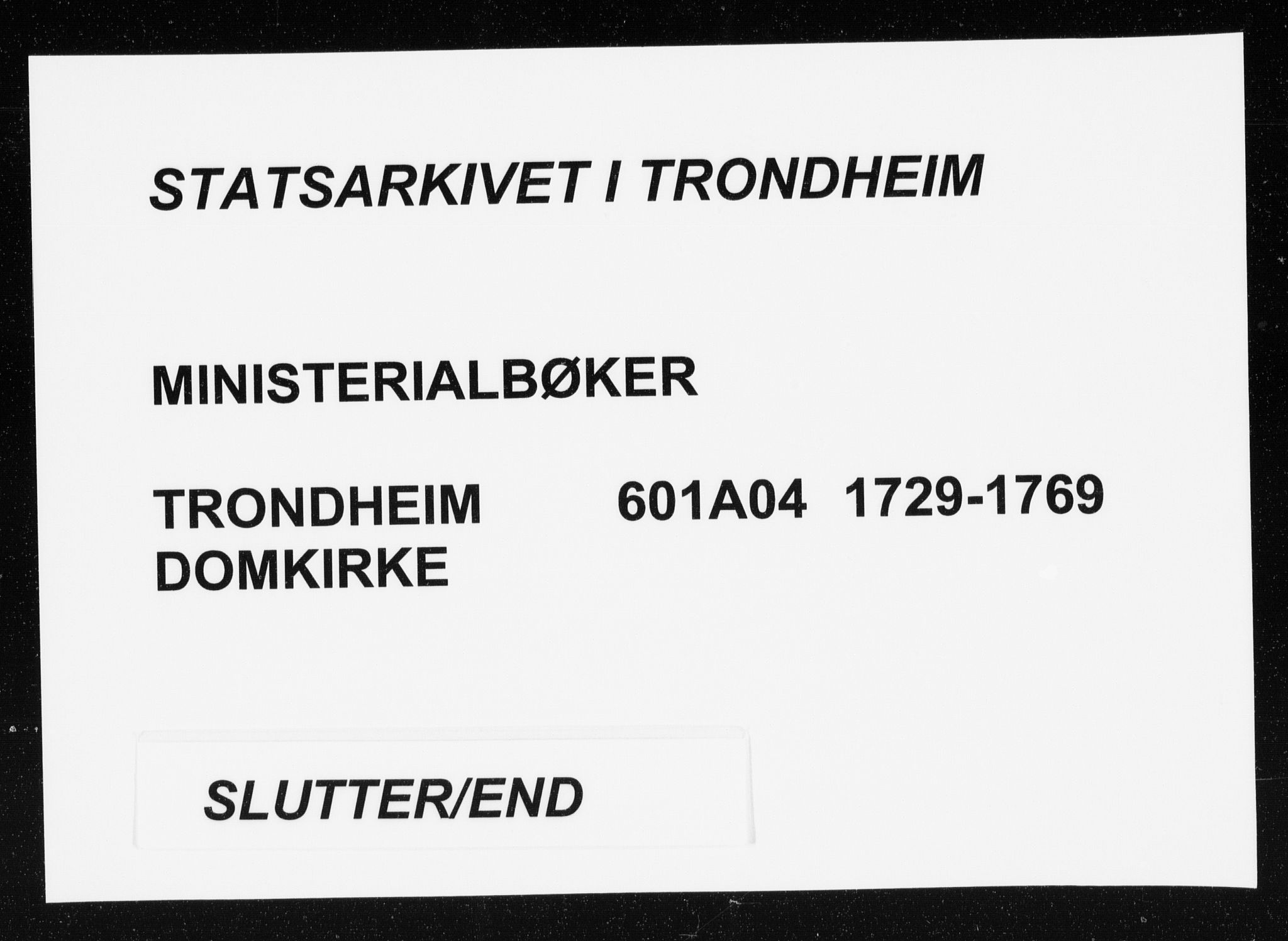 Ministerialprotokoller, klokkerbøker og fødselsregistre - Sør-Trøndelag, AV/SAT-A-1456/601/L0036: Parish register (official) no. 601A04, 1729-1769