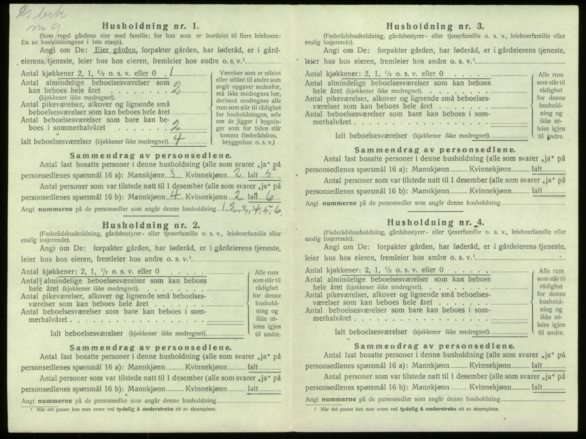 SAB, 1920 census for Selje, 1920, p. 193