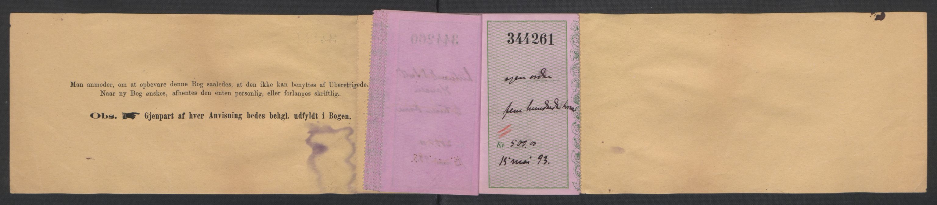 Arbeidskomitéen for Fridtjof Nansens polarekspedisjon, AV/RA-PA-0061/R/L0007/0003: Regnskap / Creditbankens conto couranter vedk. polarekspedisjon, 1891-1897, p. 14