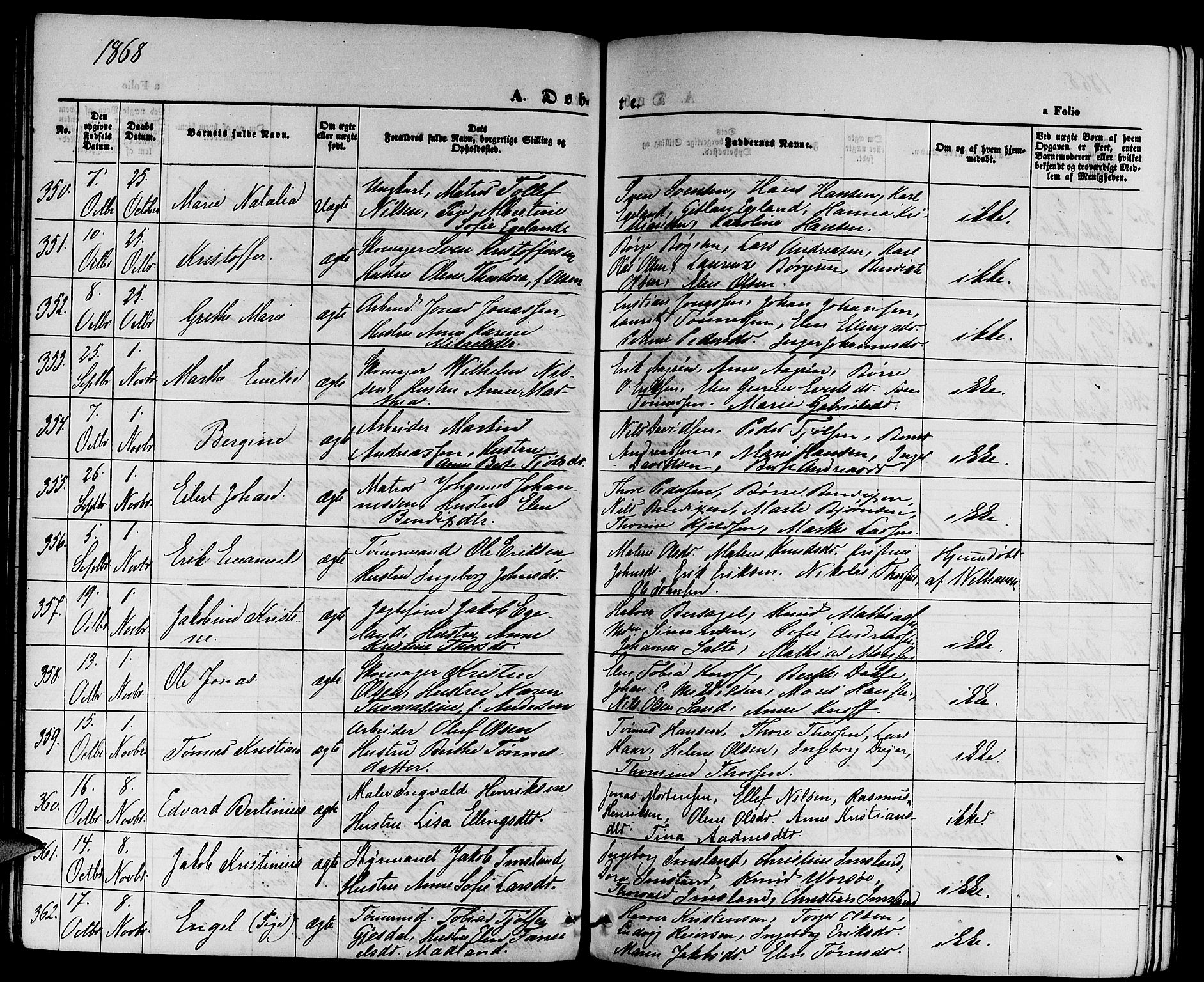 St. Petri sokneprestkontor, AV/SAST-A-101813/001/30/30BB/L0001: Parish register (copy) no. B 1, 1865-1878