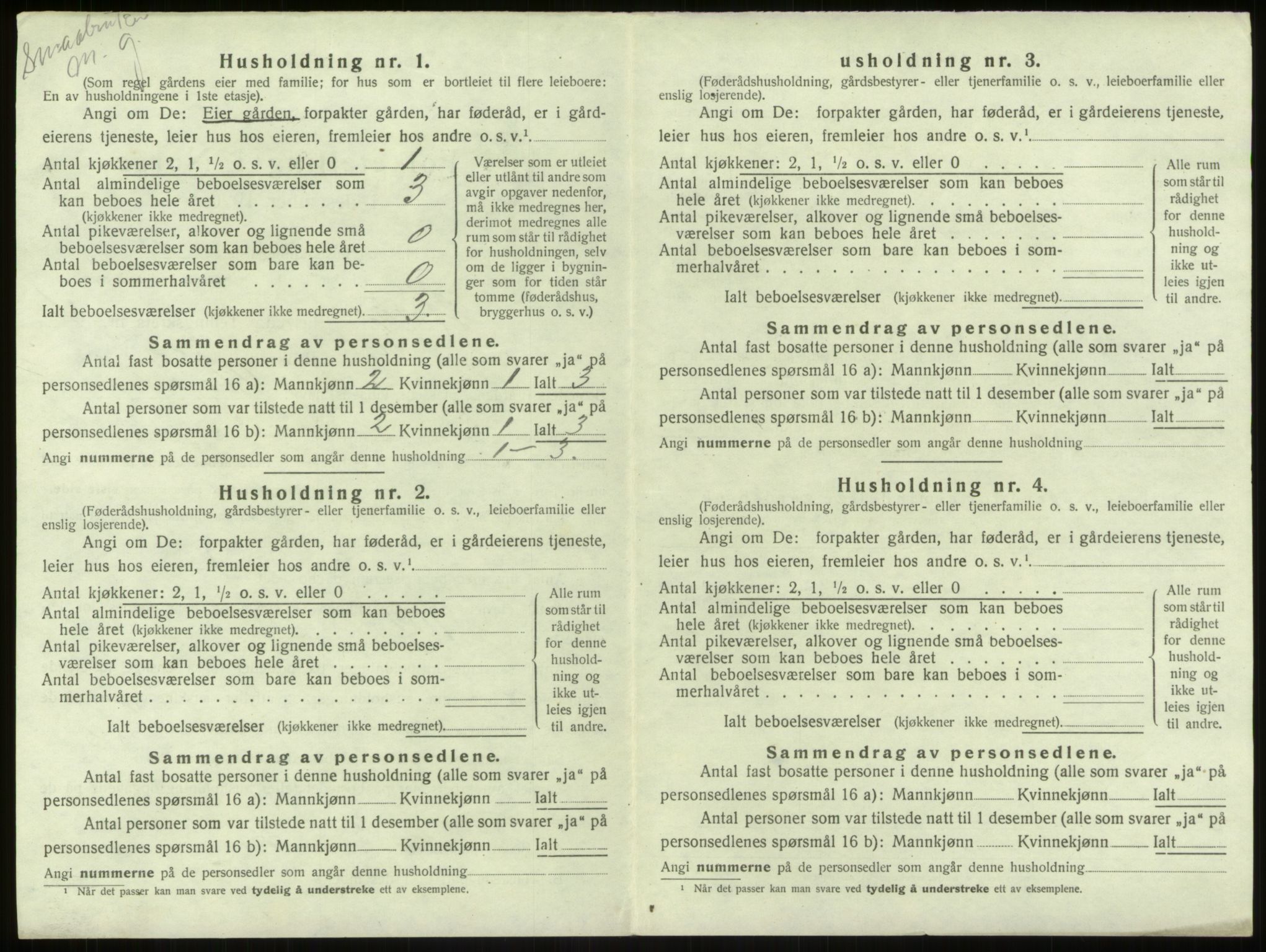 SAB, 1920 census for Haus, 1920, p. 317
