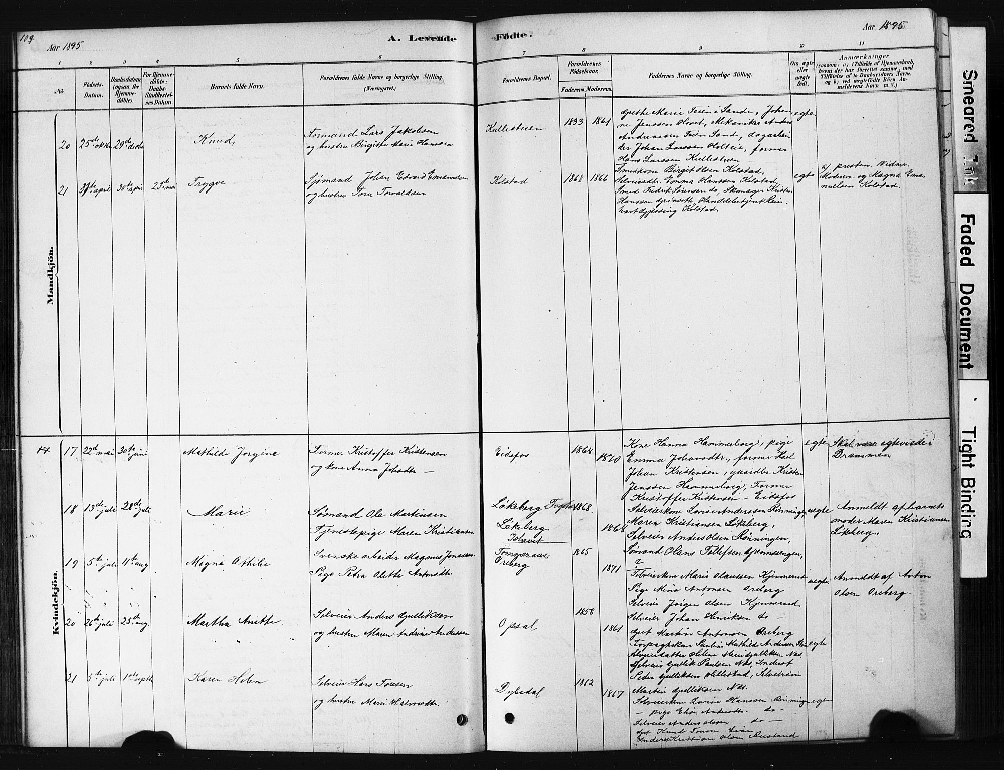 Hof kirkebøker, AV/SAKO-A-64/G/Ga/L0004: Parish register (copy) no. I 4, 1878-1930, p. 104