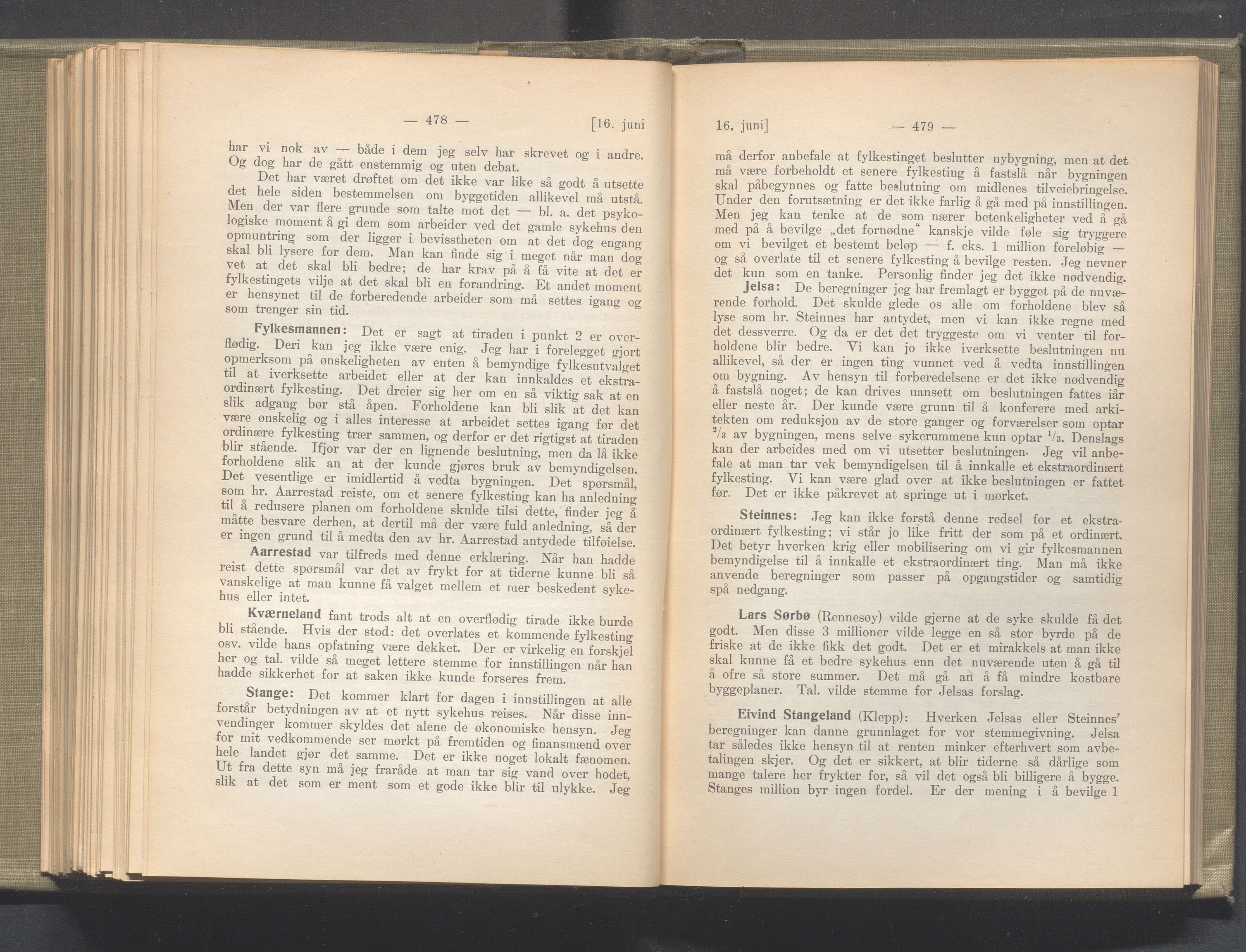 Rogaland fylkeskommune - Fylkesrådmannen , IKAR/A-900/A/Aa/Aaa/L0040: Møtebok , 1921, p. 478-479