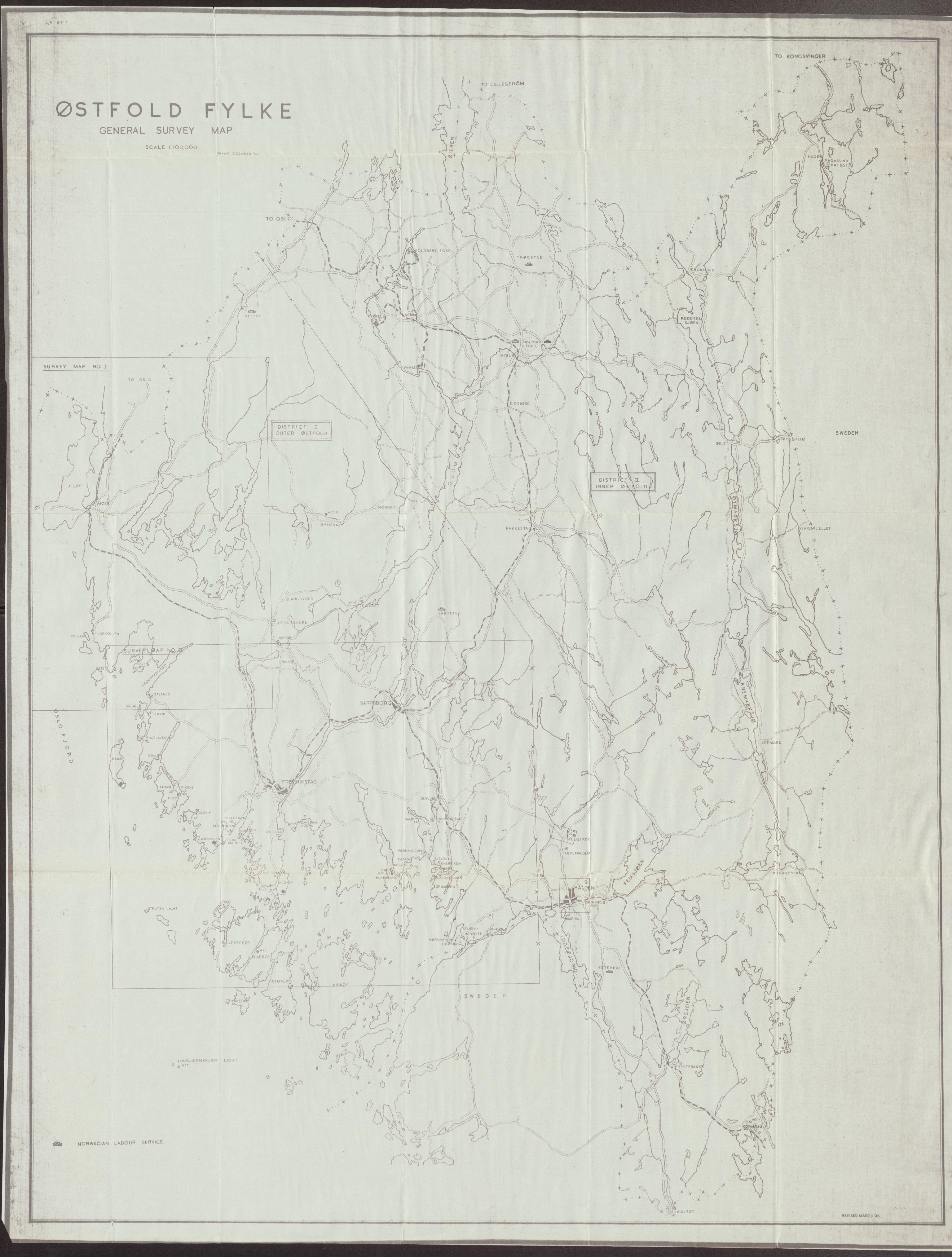 Forsvaret, Forsvarets overkommando II, RA/RAFA-3915/D/Dd/L0025:  Østfold   -  General Survey, 1945, p. 2