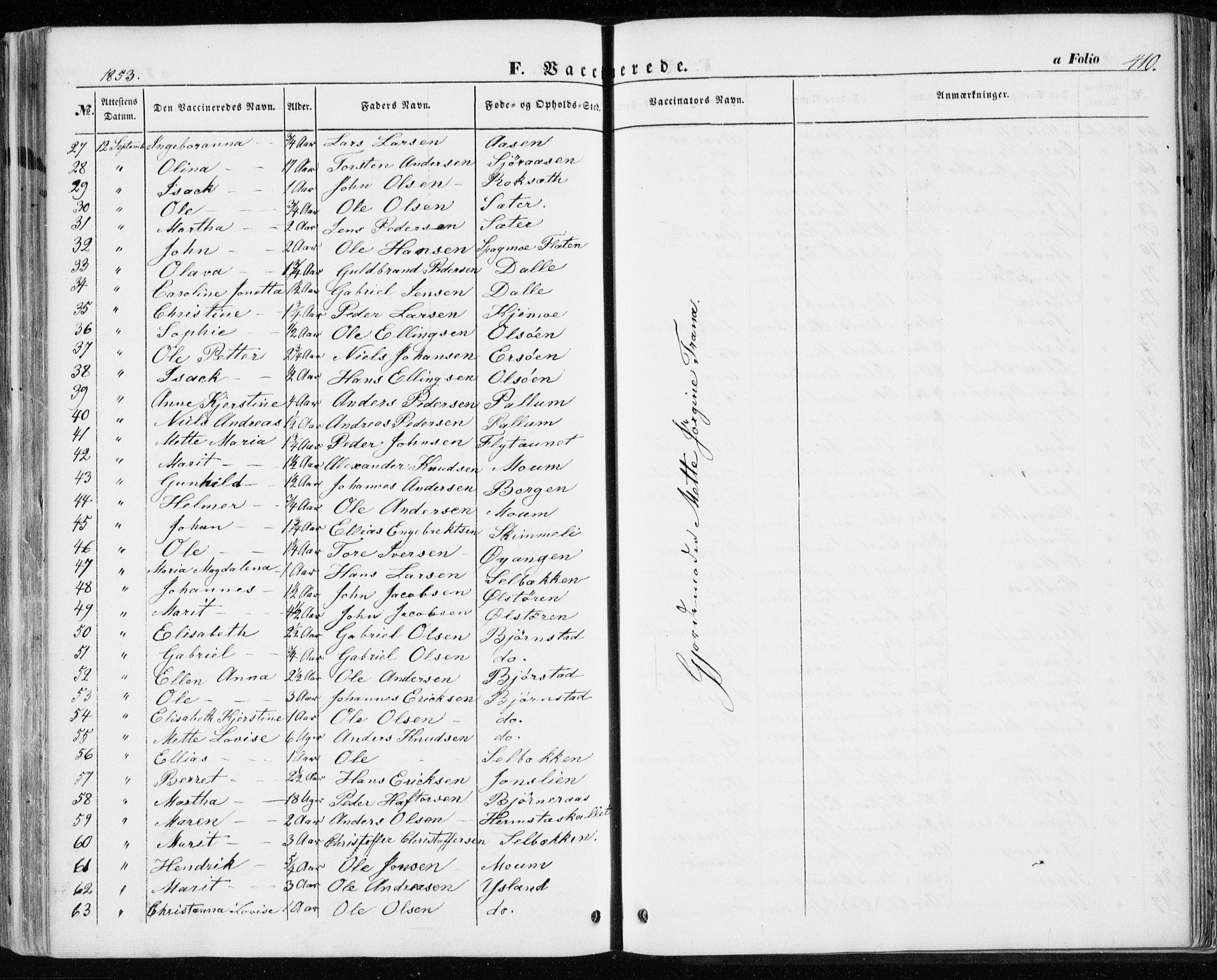 Ministerialprotokoller, klokkerbøker og fødselsregistre - Sør-Trøndelag, SAT/A-1456/646/L0611: Parish register (official) no. 646A09, 1848-1857, p. 410