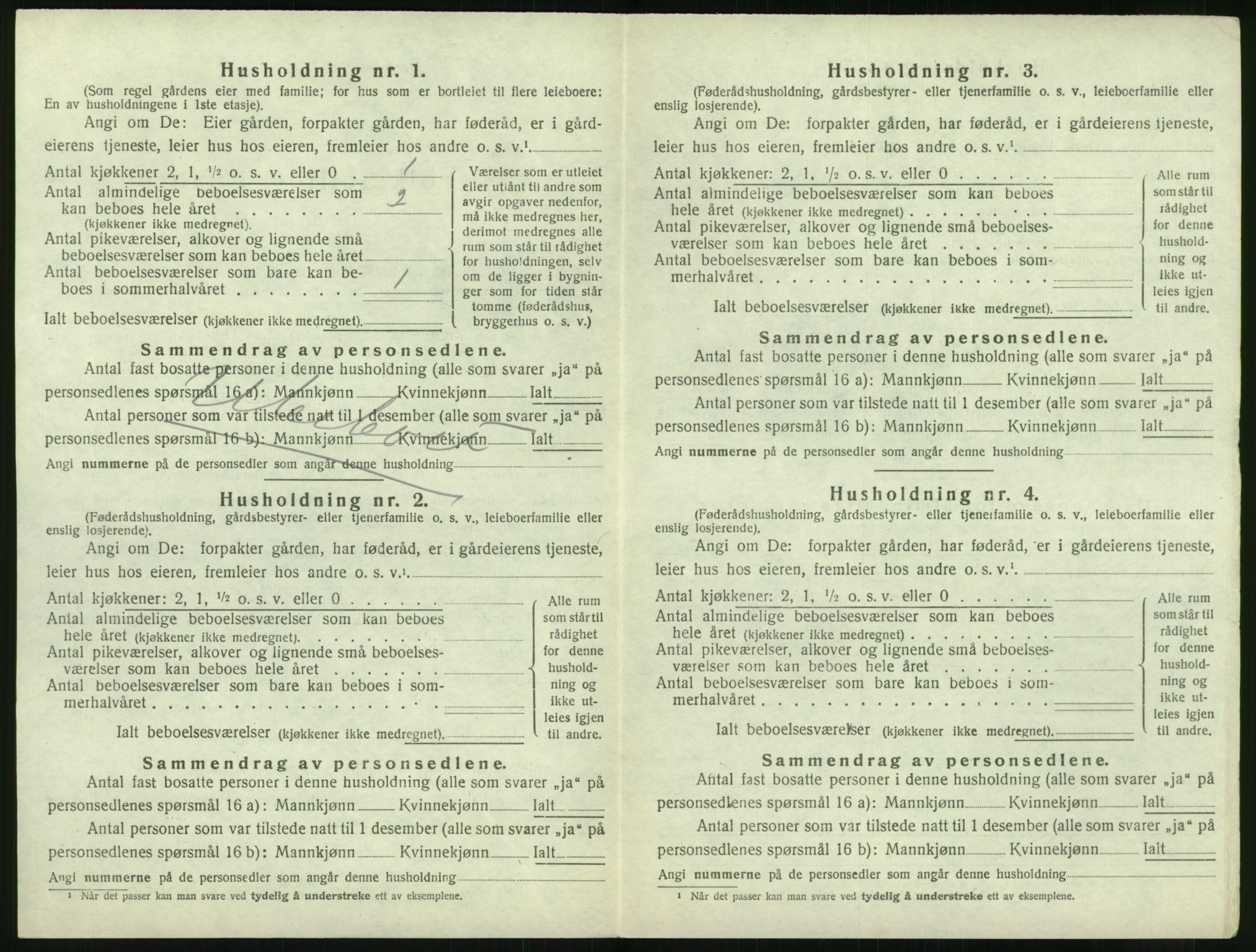 SAK, 1920 census for Fjære, 1920, p. 278