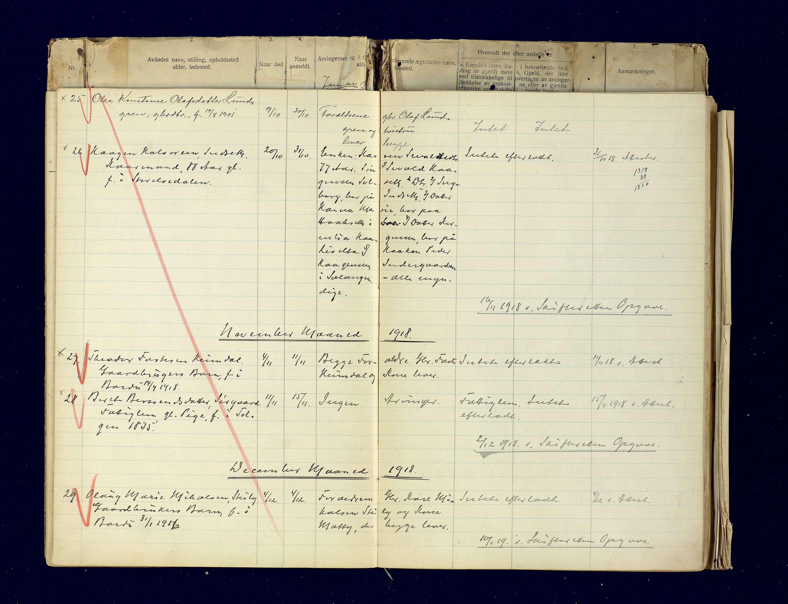 Bardu lensmannskontor, SATØ/S-1273/Gh/Gha/L0043: Dødsfallsprotokoller, 1915-1929