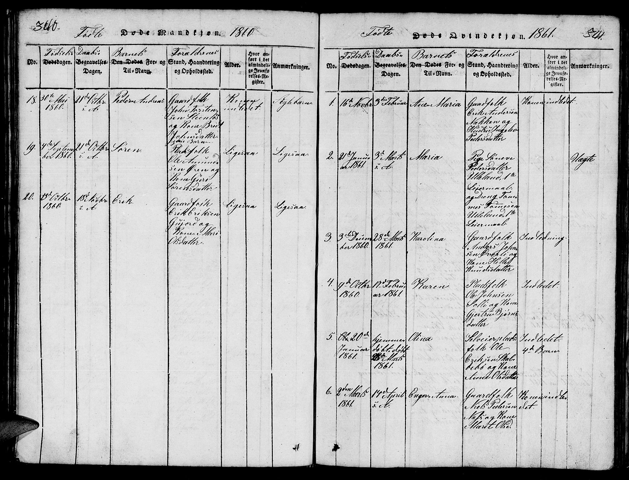 Ministerialprotokoller, klokkerbøker og fødselsregistre - Møre og Romsdal, SAT/A-1454/557/L0683: Parish register (copy) no. 557C01, 1818-1862, p. 340-341