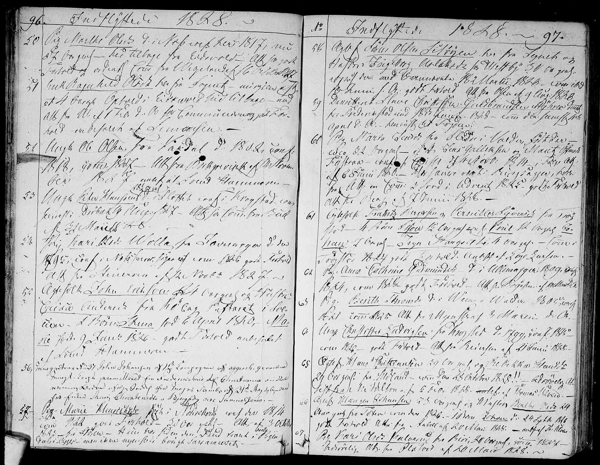 Aker prestekontor kirkebøker, AV/SAO-A-10861/F/L0014b: Parish register (official) no. 14B, 1820-1834, p. 96-97