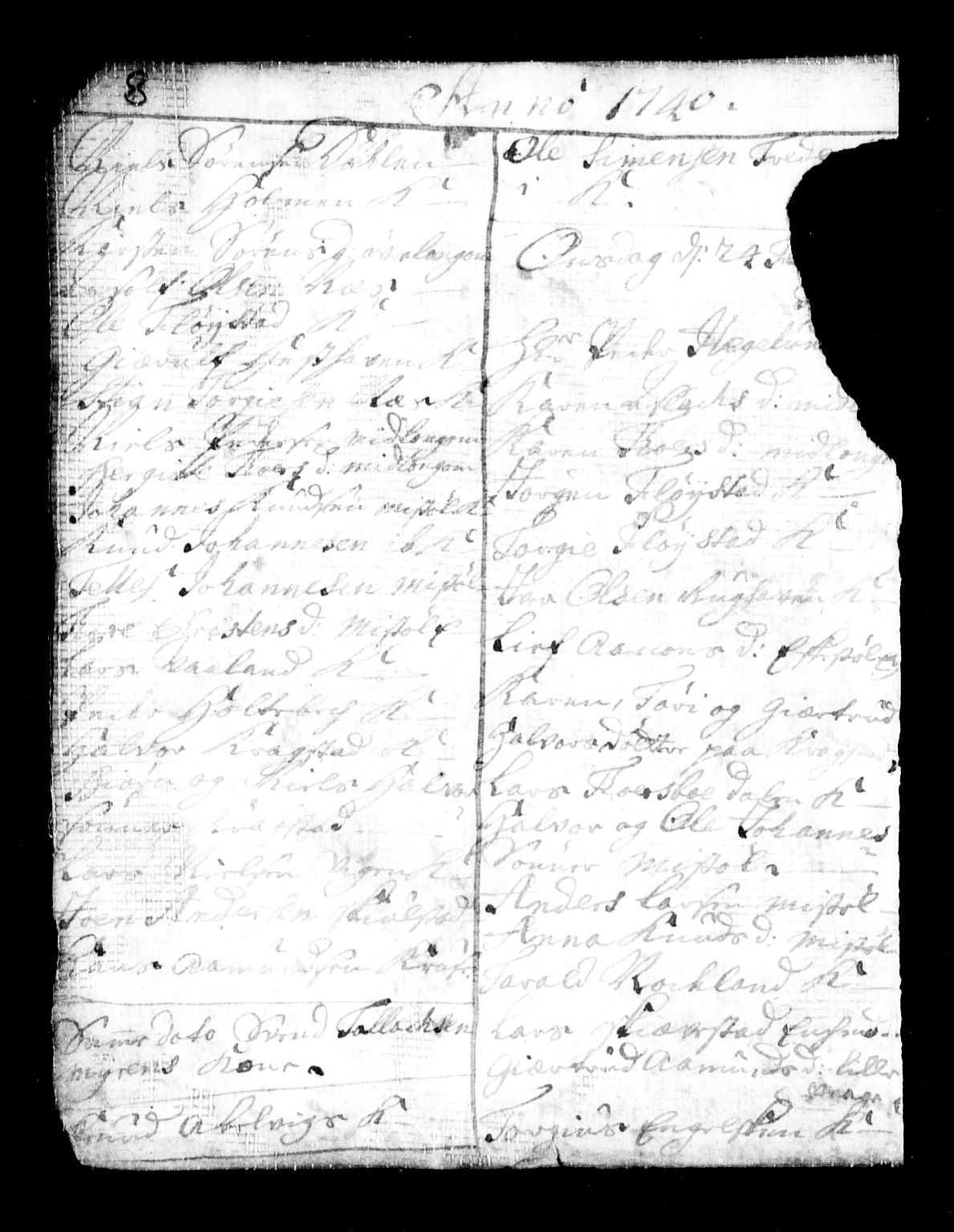 Holt sokneprestkontor, AV/SAK-1111-0021/F/Fa/L0002: Parish register (official) no. A 2, 1739-1753, p. 8