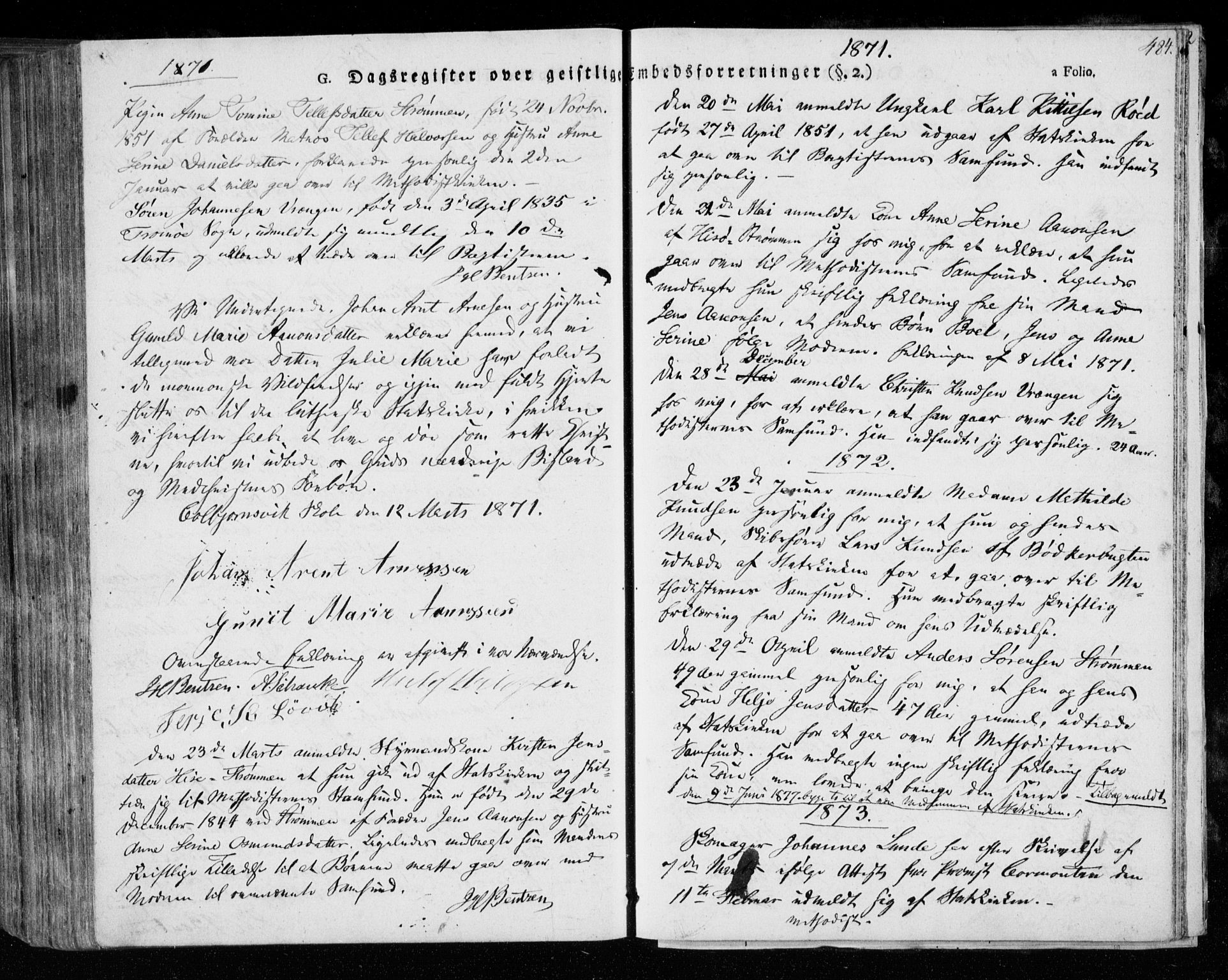 Øyestad sokneprestkontor, AV/SAK-1111-0049/F/Fa/L0013: Parish register (official) no. A 13, 1827-1842, p. 484