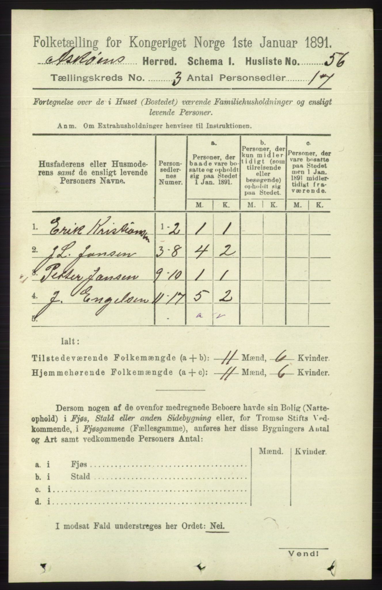 RA, 1891 census for 1247 Askøy, 1891, p. 1882