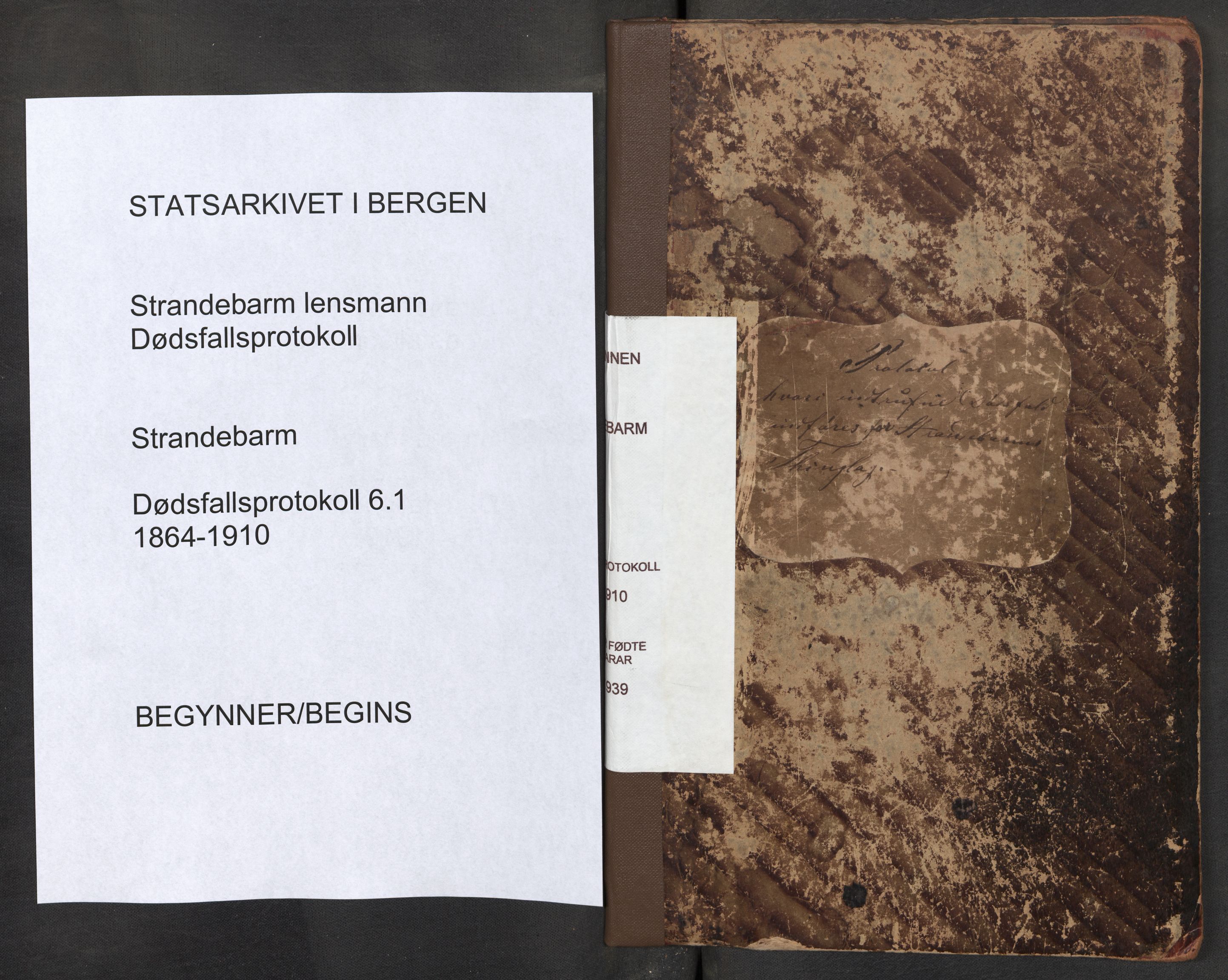 Lensmannen i Strandebarm, AV/SAB-A-35101/0006/L0001: Dødsfallprotokoll, liste over fødte dissentarar, 1864-1910