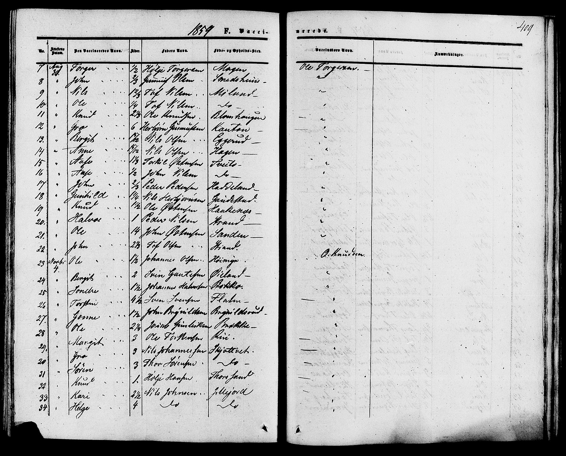 Tinn kirkebøker, SAKO/A-308/F/Fa/L0006: Parish register (official) no. I 6, 1857-1878, p. 409