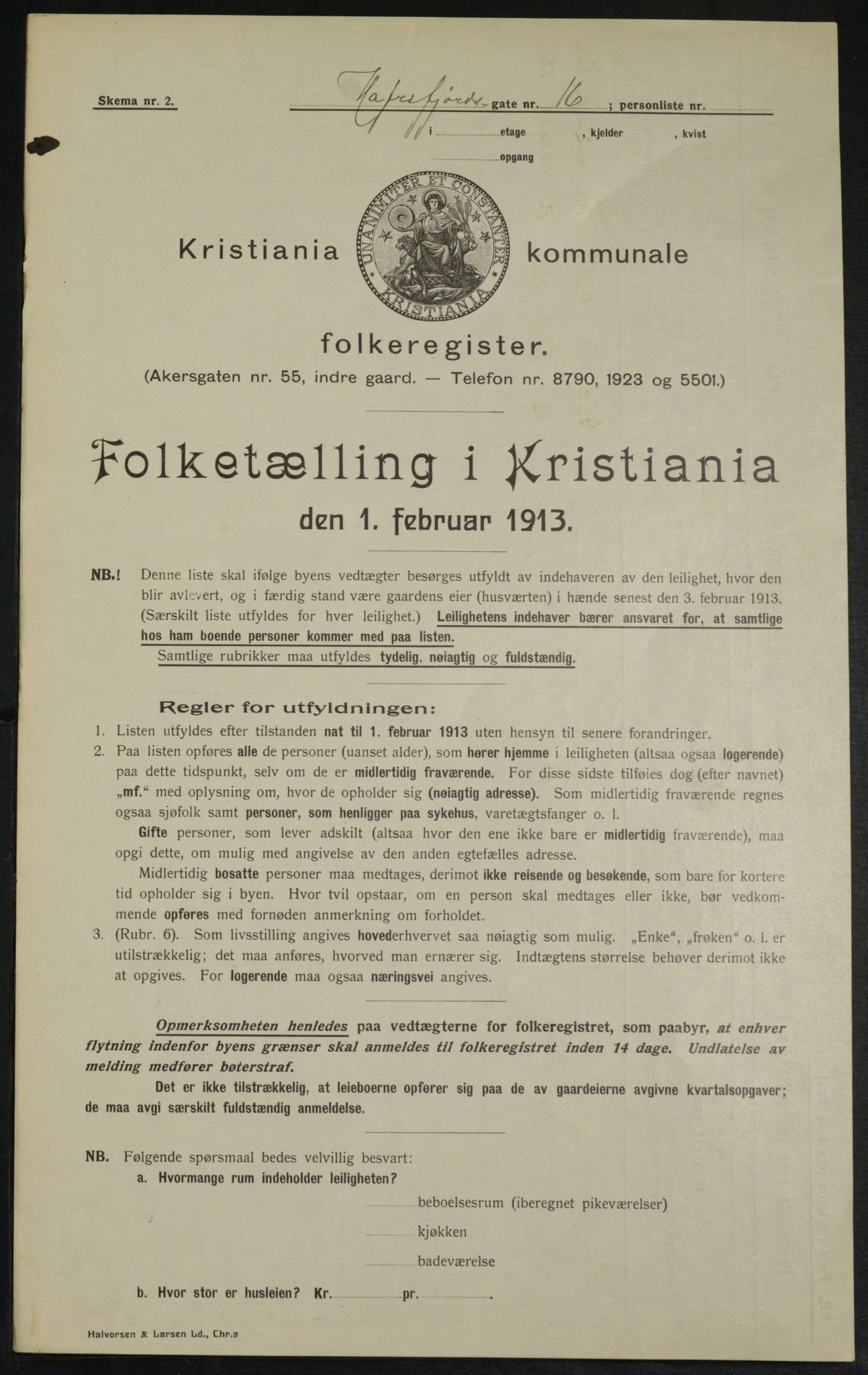 OBA, Municipal Census 1913 for Kristiania, 1913, p. 33370