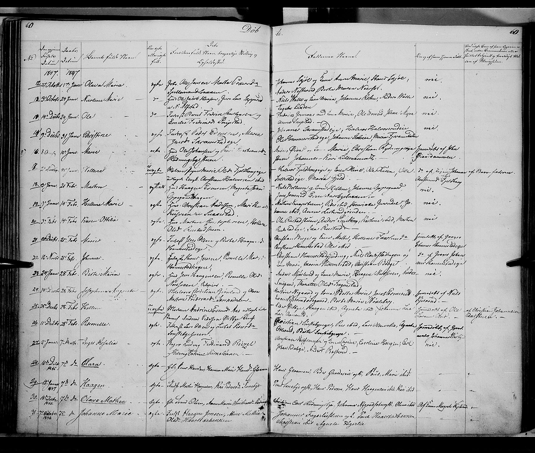 Østre Toten prestekontor, SAH/PREST-104/H/Ha/Haa/L0002: Parish register (official) no. 2, 1840-1847, p. 60
