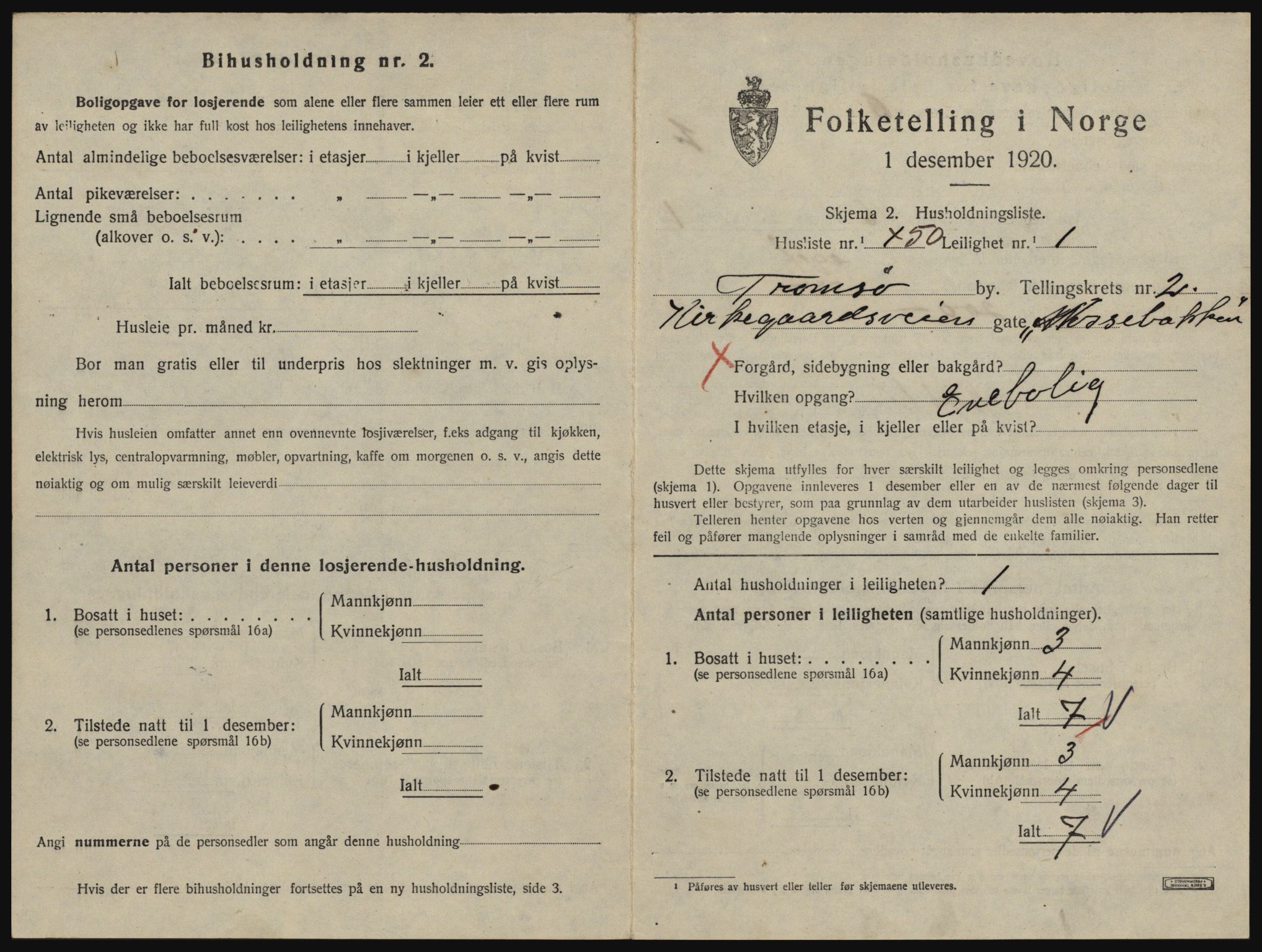 SATØ, 1920 census for Tromsø, 1920, p. 2957