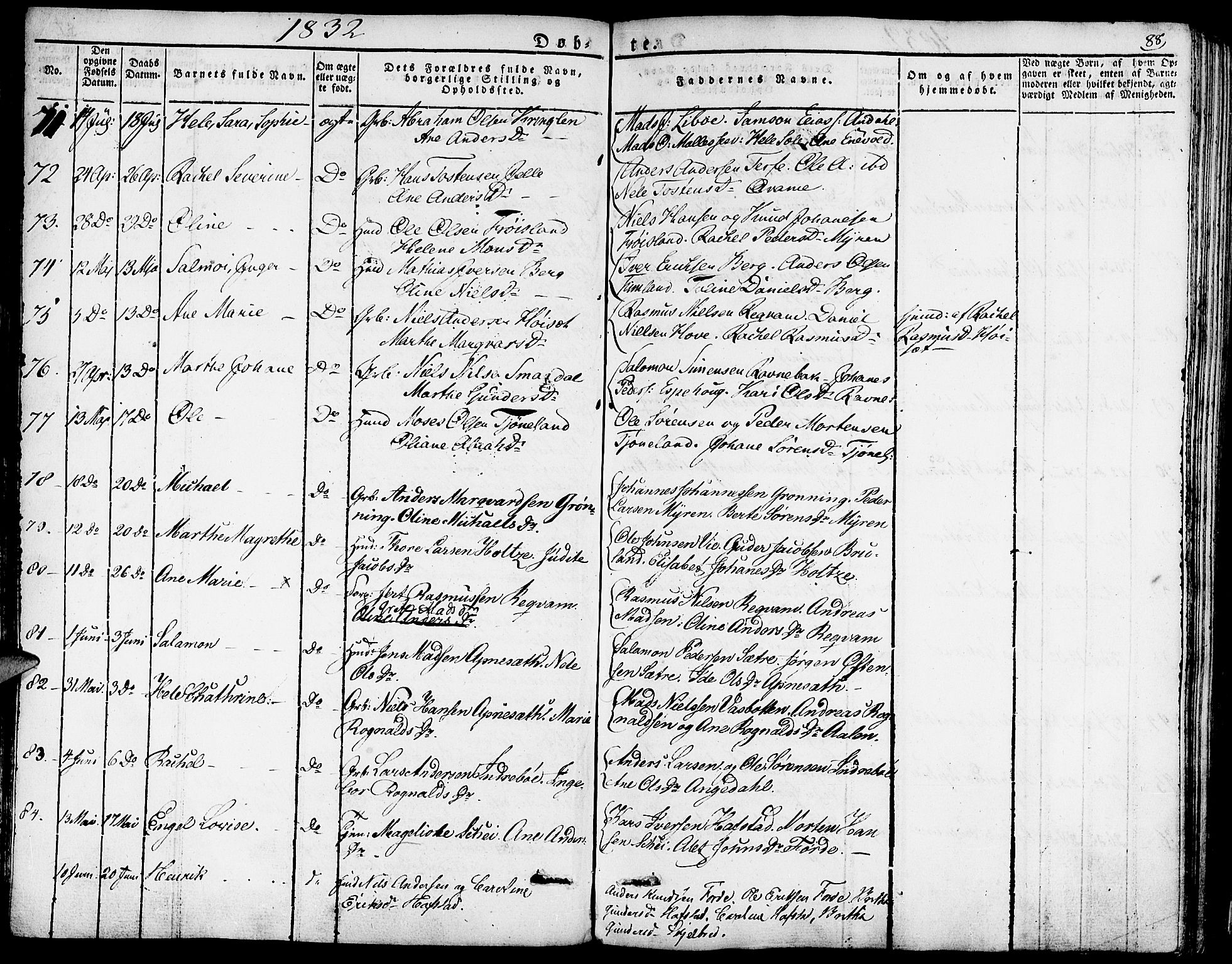 Førde sokneprestembete, AV/SAB-A-79901/H/Haa/Haaa/L0006: Parish register (official) no. A 6, 1821-1842, p. 88