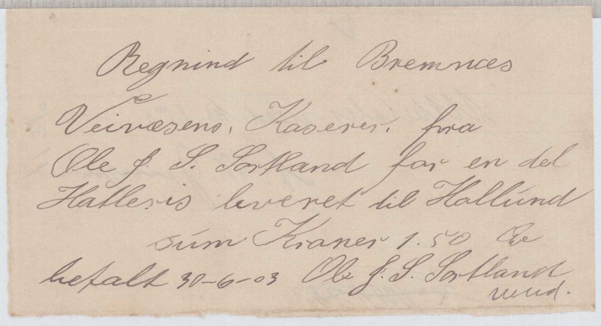 Finnaas kommune. Formannskapet, IKAH/1218a-021/E/Ea/L0002/0002: Rekneskap for veganlegg / Rekneskap for veganlegget Urangsvåg - Mælandsvåg, 1901-1903, p. 146