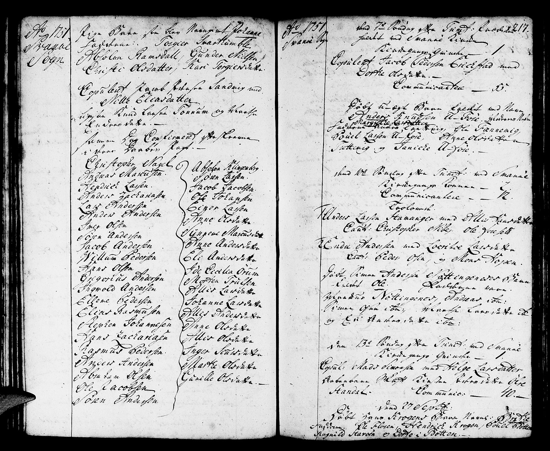 Kinn sokneprestembete, AV/SAB-A-80801/H/Haa/Haaa/L0002: Parish register (official) no. A 2, 1729-1785, p. 217