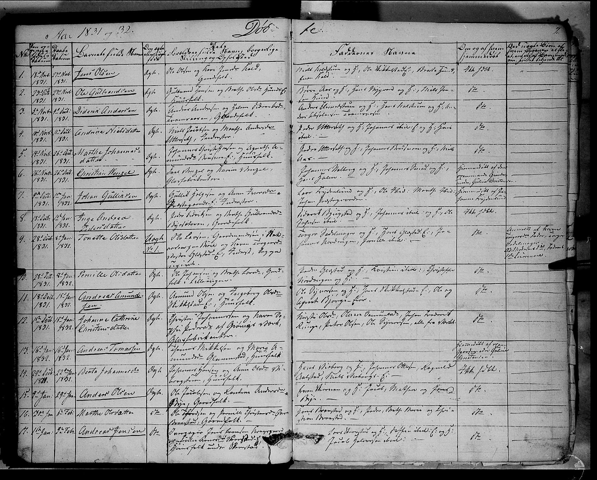 Vardal prestekontor, SAH/PREST-100/H/Ha/Haa/L0005: Parish register (official) no. 5, 1831-1853, p. 2