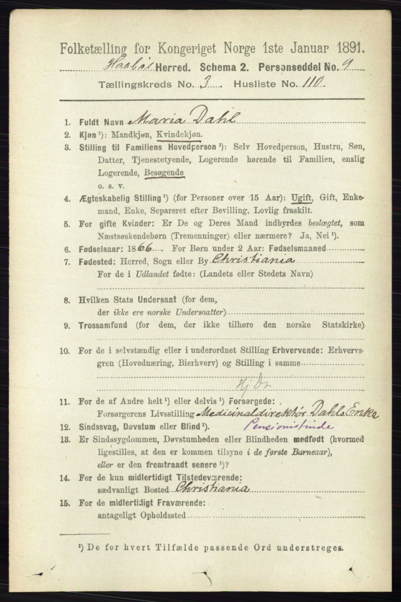 RA, 1891 census for 0138 Hobøl, 1891, p. 2278