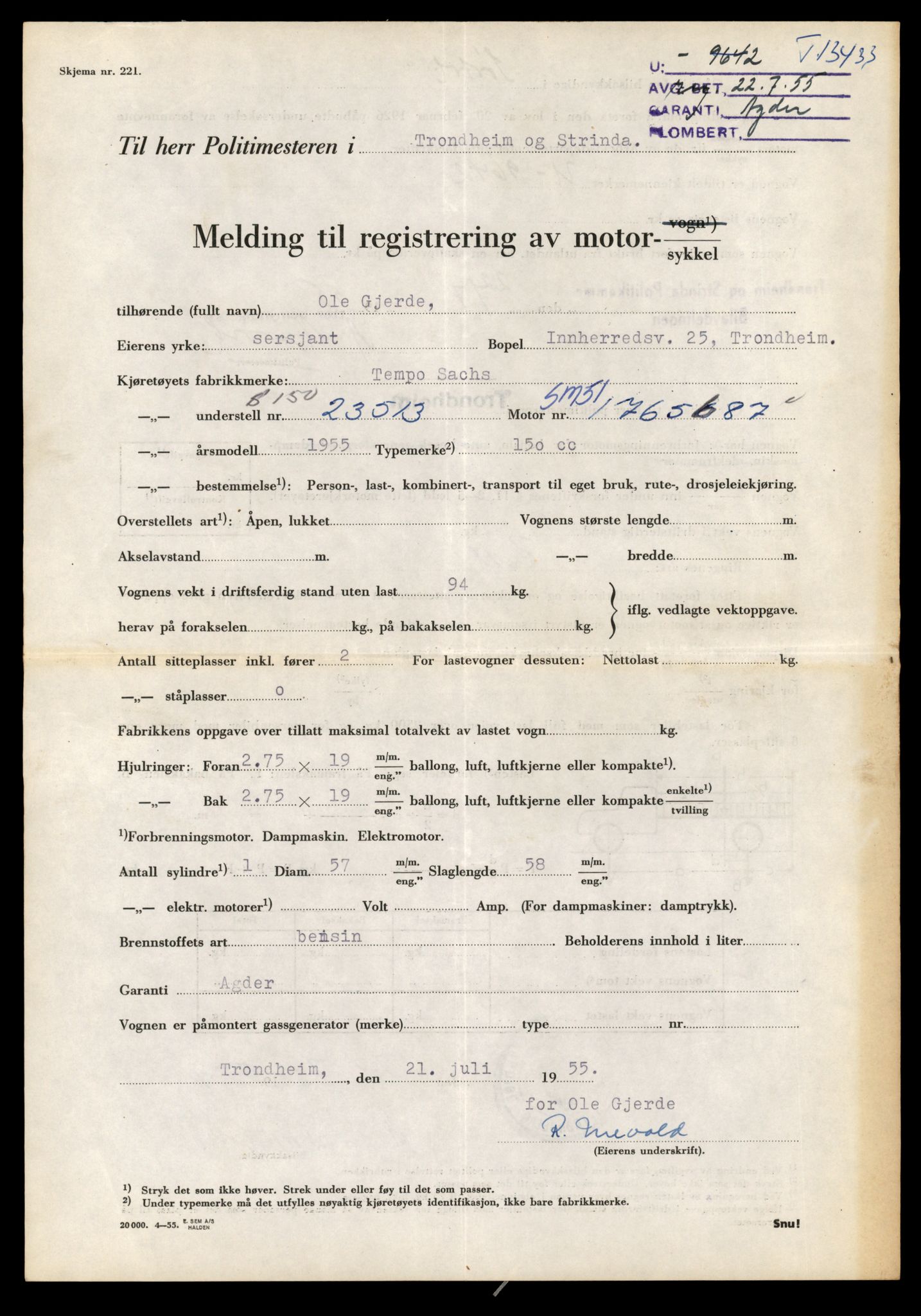 Møre og Romsdal vegkontor - Ålesund trafikkstasjon, SAT/A-4099/F/Fe/L0039: Registreringskort for kjøretøy T 13361 - T 13530, 1927-1998, p. 1227